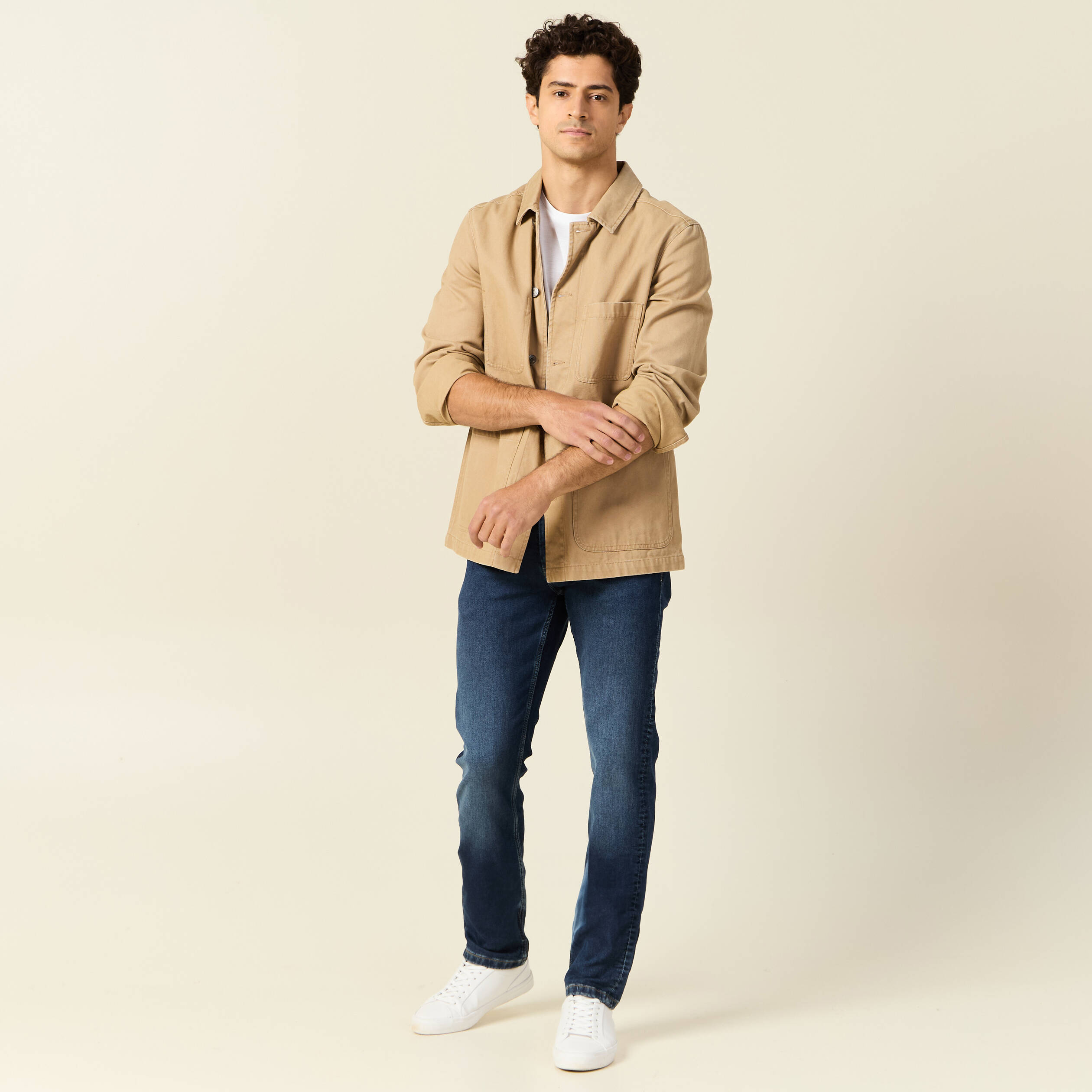 Jeans straight homme denim brut homme