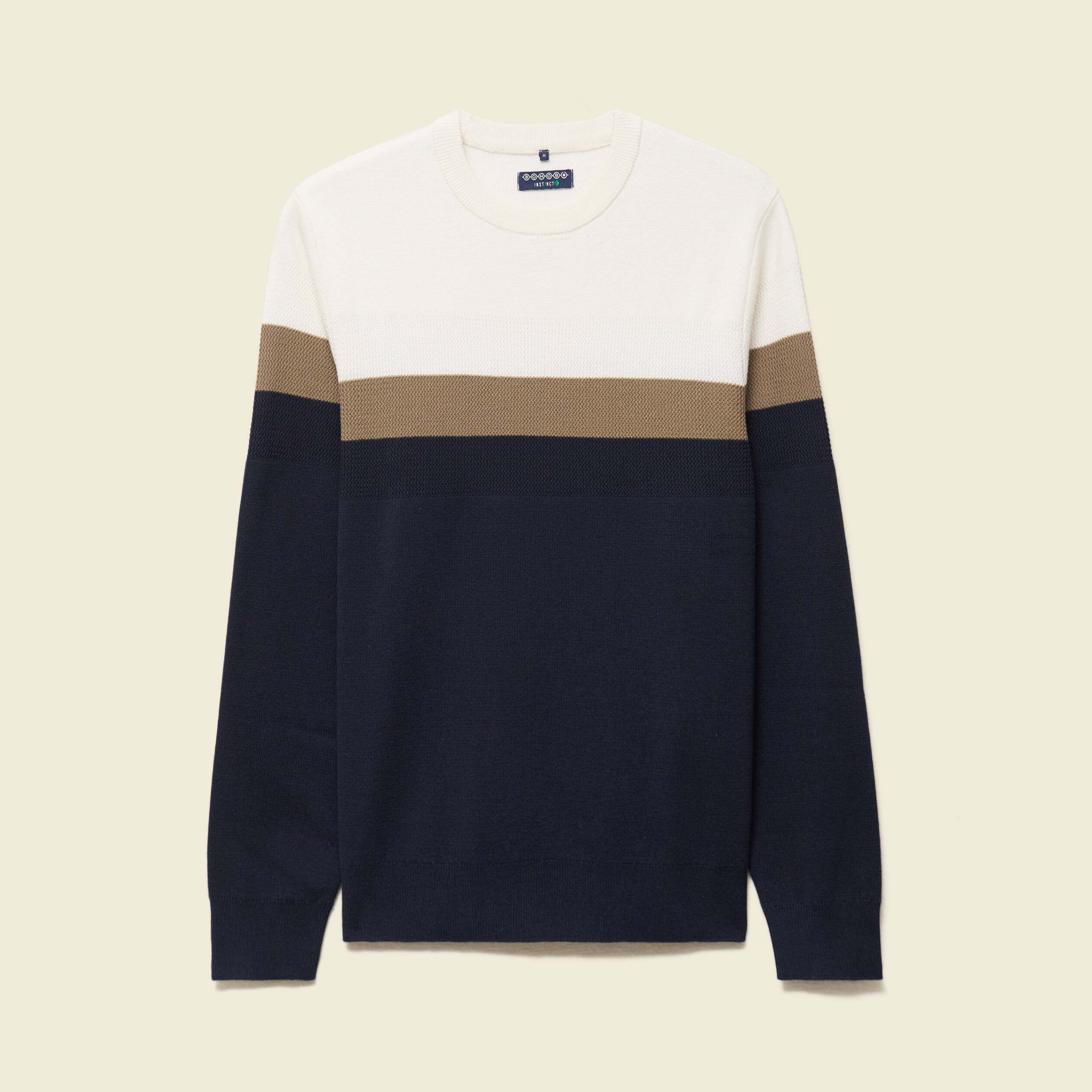 Pull manches longues ecru homme