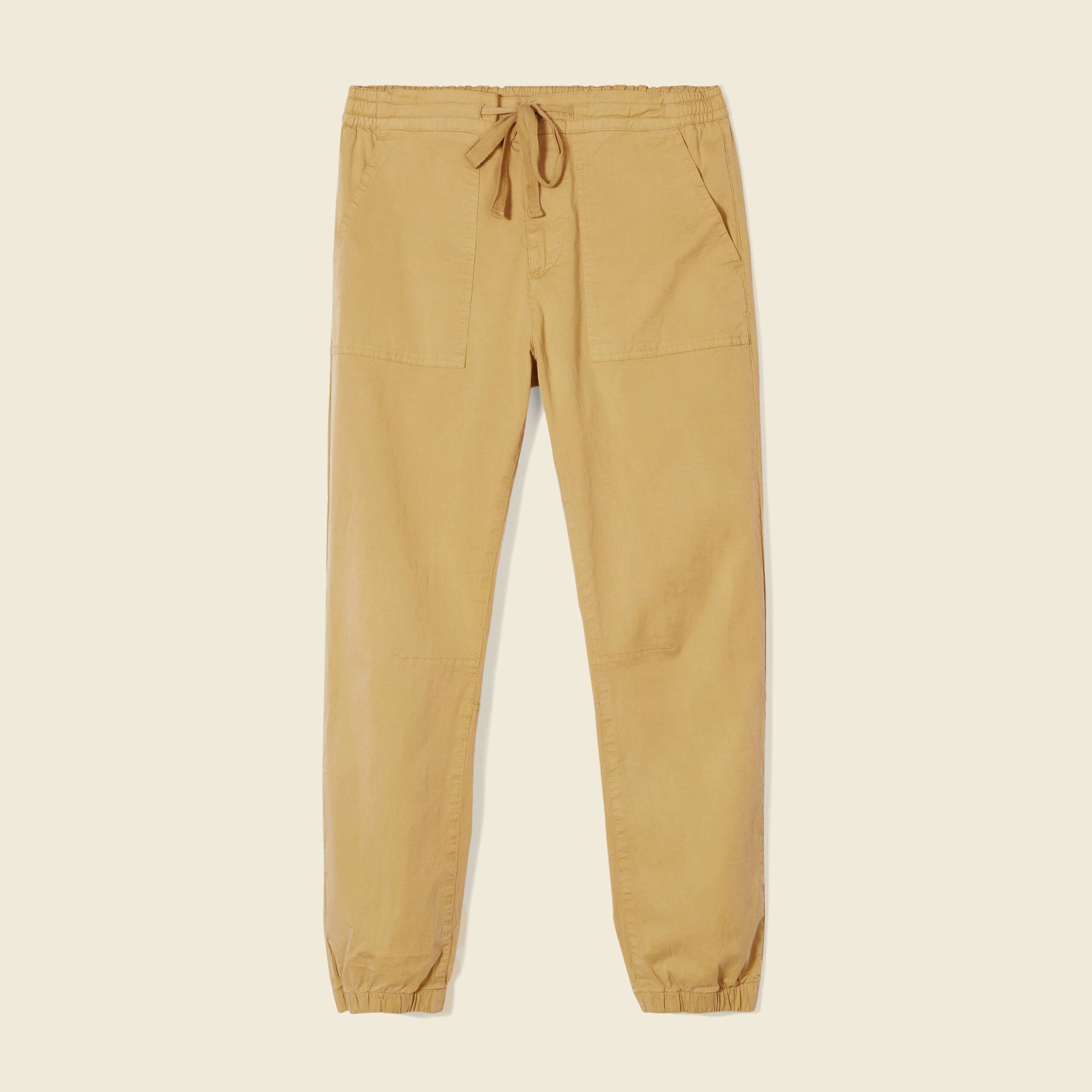 jogger droit bas resserre vert olive homme Jogger droit bas resserré vert olive homme