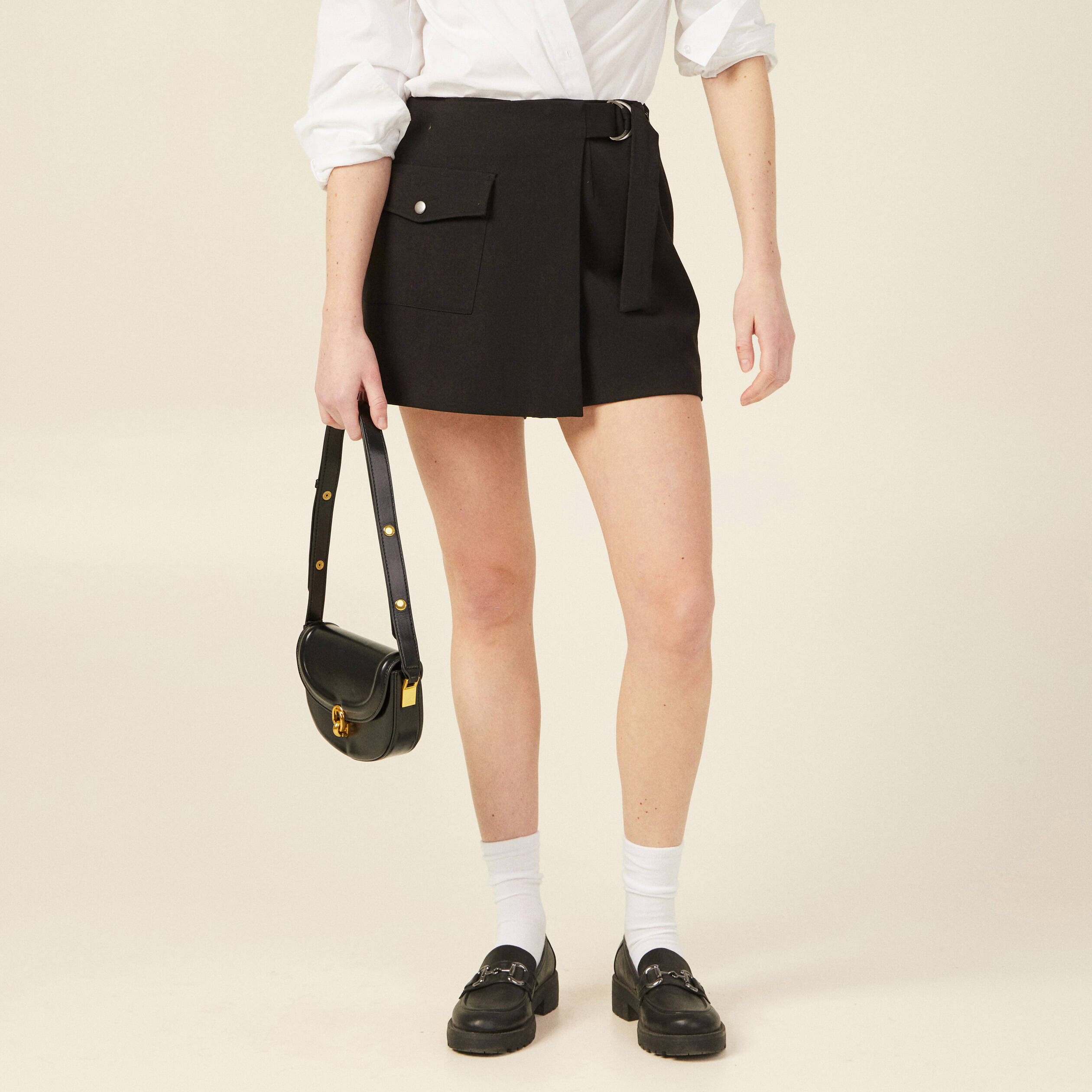 Jupe-short Spiro Pour Femme - Noir, Taille XL, Coupe-vent, Séchage Rapide, Pour Le Sport