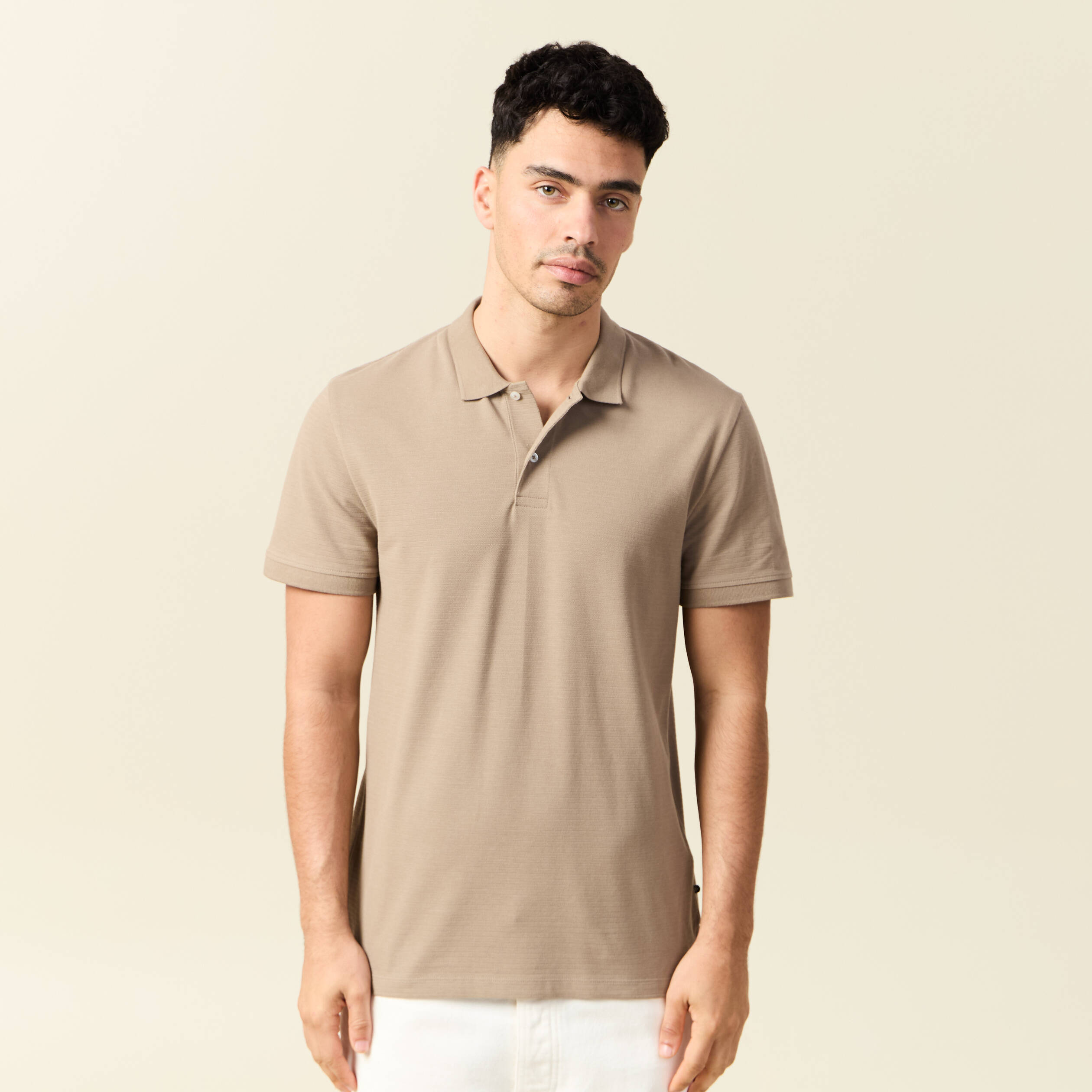 polo eco responsable taupe homme Polo éco-responsable taupe homme