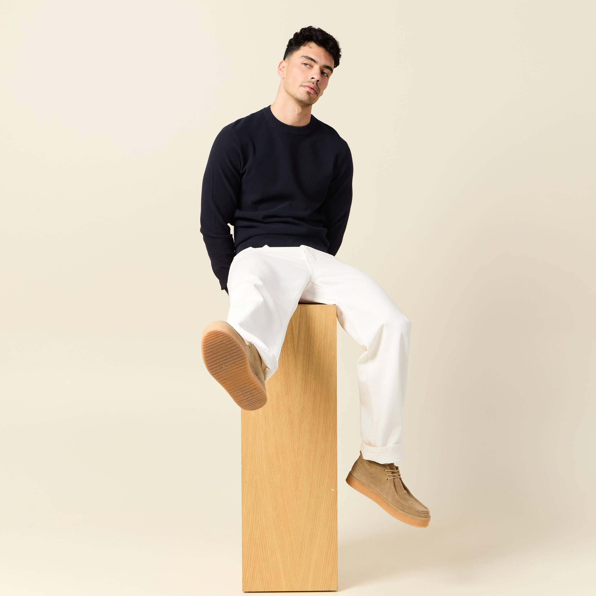 pull eco responsable bleu marine homme Pull éco-responsable bleu marine homme