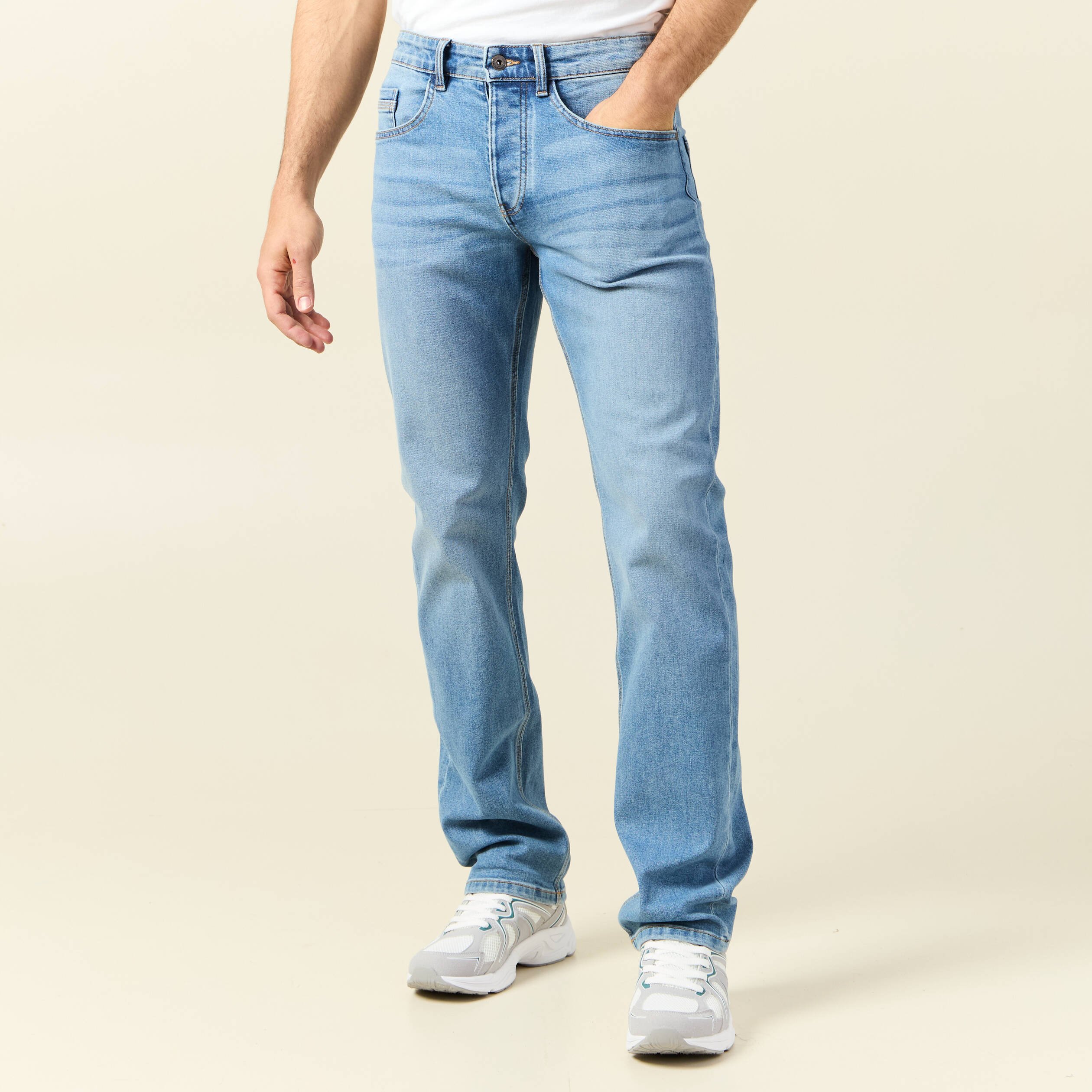 jeans regular eco responsable denim used homme Jeans regular éco-responsable denim used homme