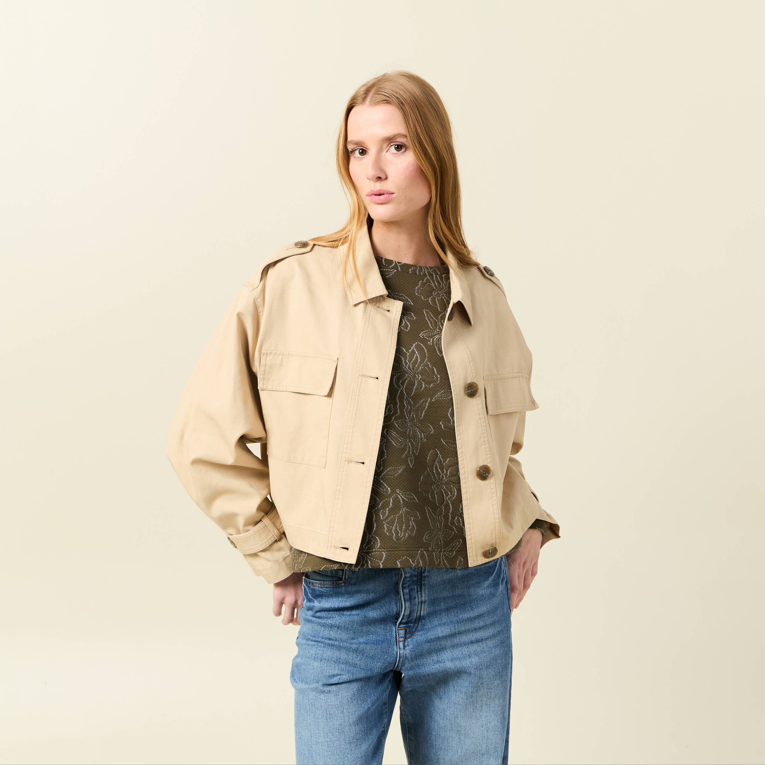 blouson oversize beige femme Blouson oversize beige femme