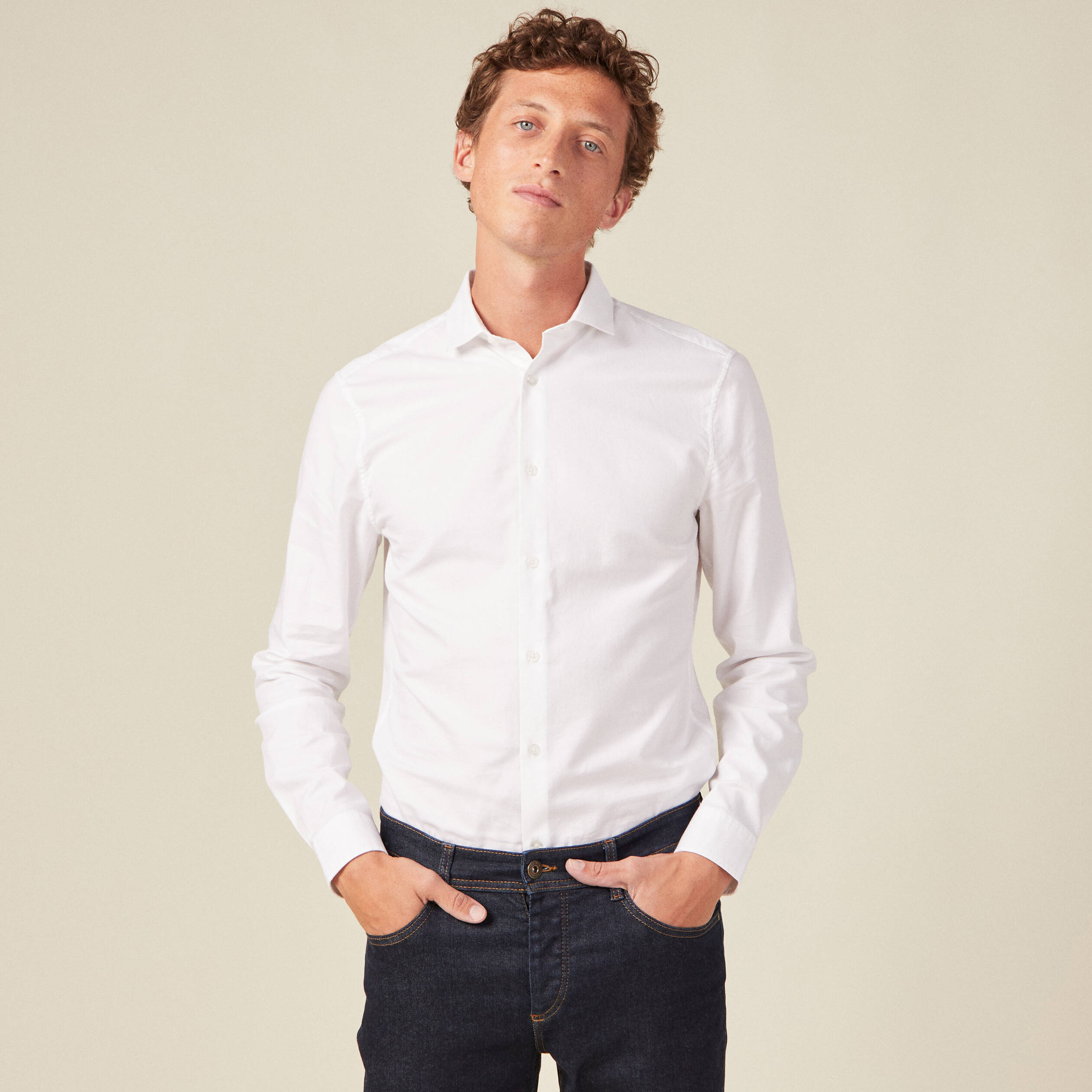 Chemise éco-responsable blanc homme