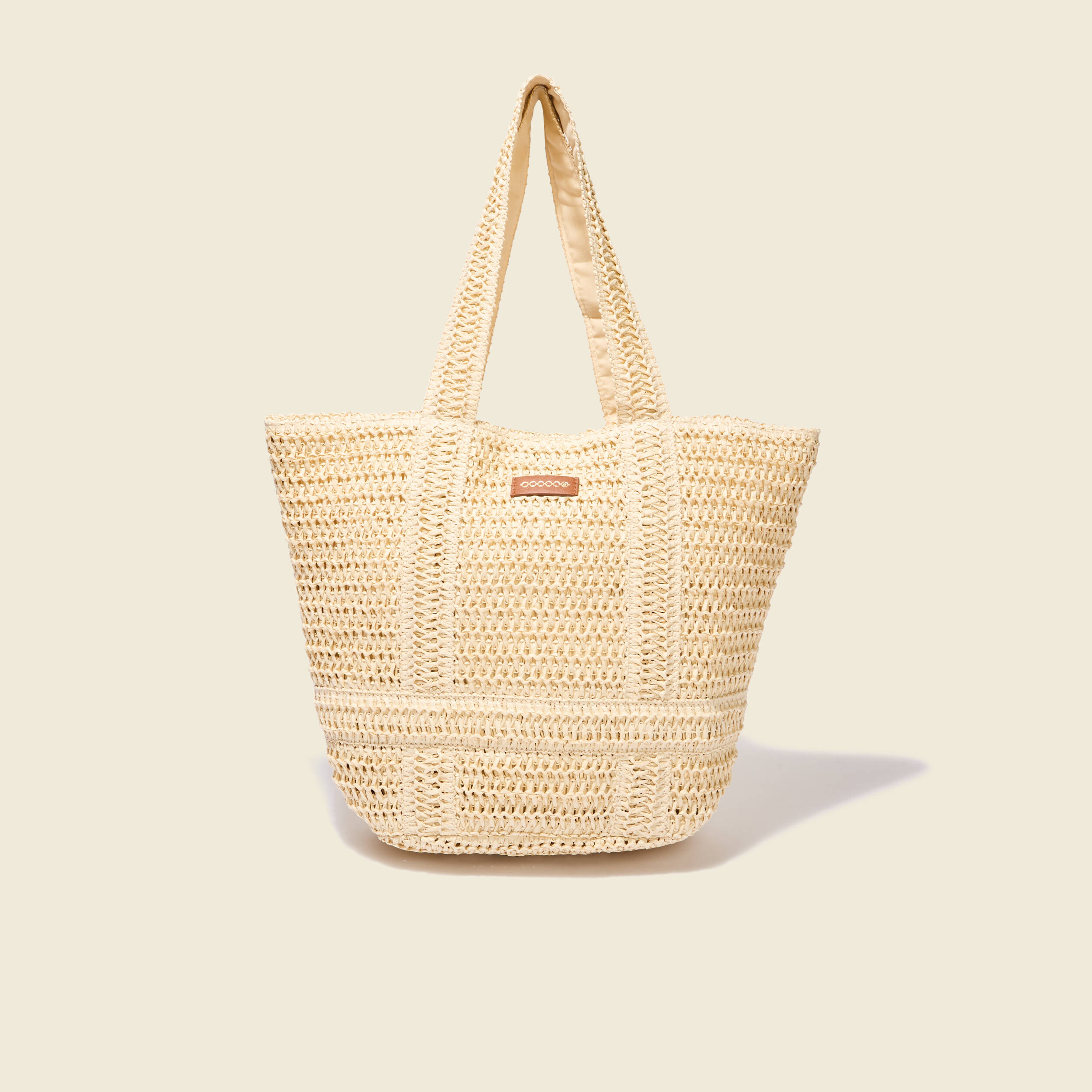 sac cabas tresse sable femme Sac cabas tressé sable femme