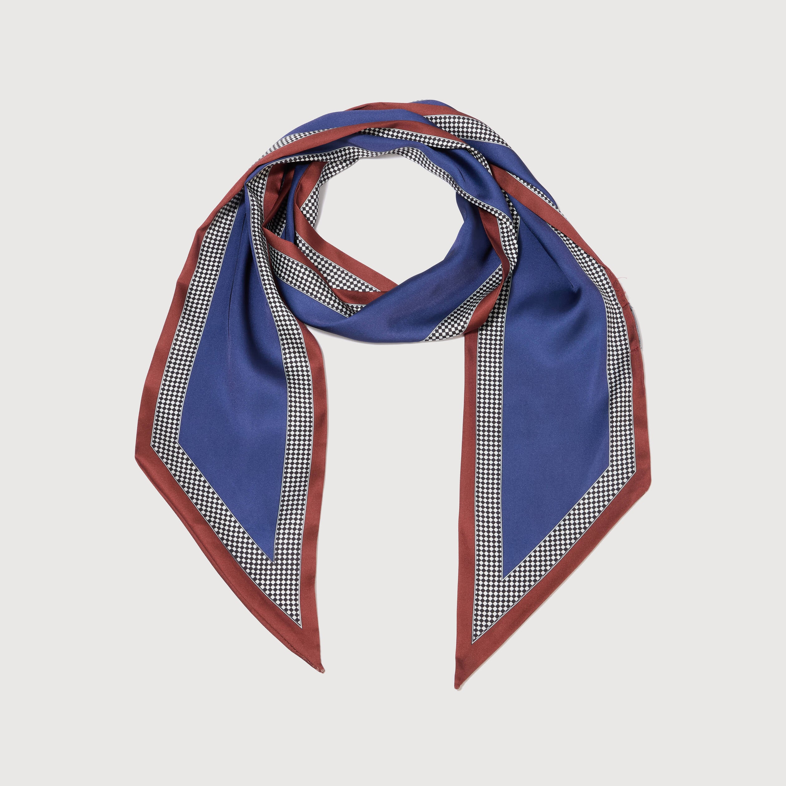 Foulard bleu fonc&eacute; femme