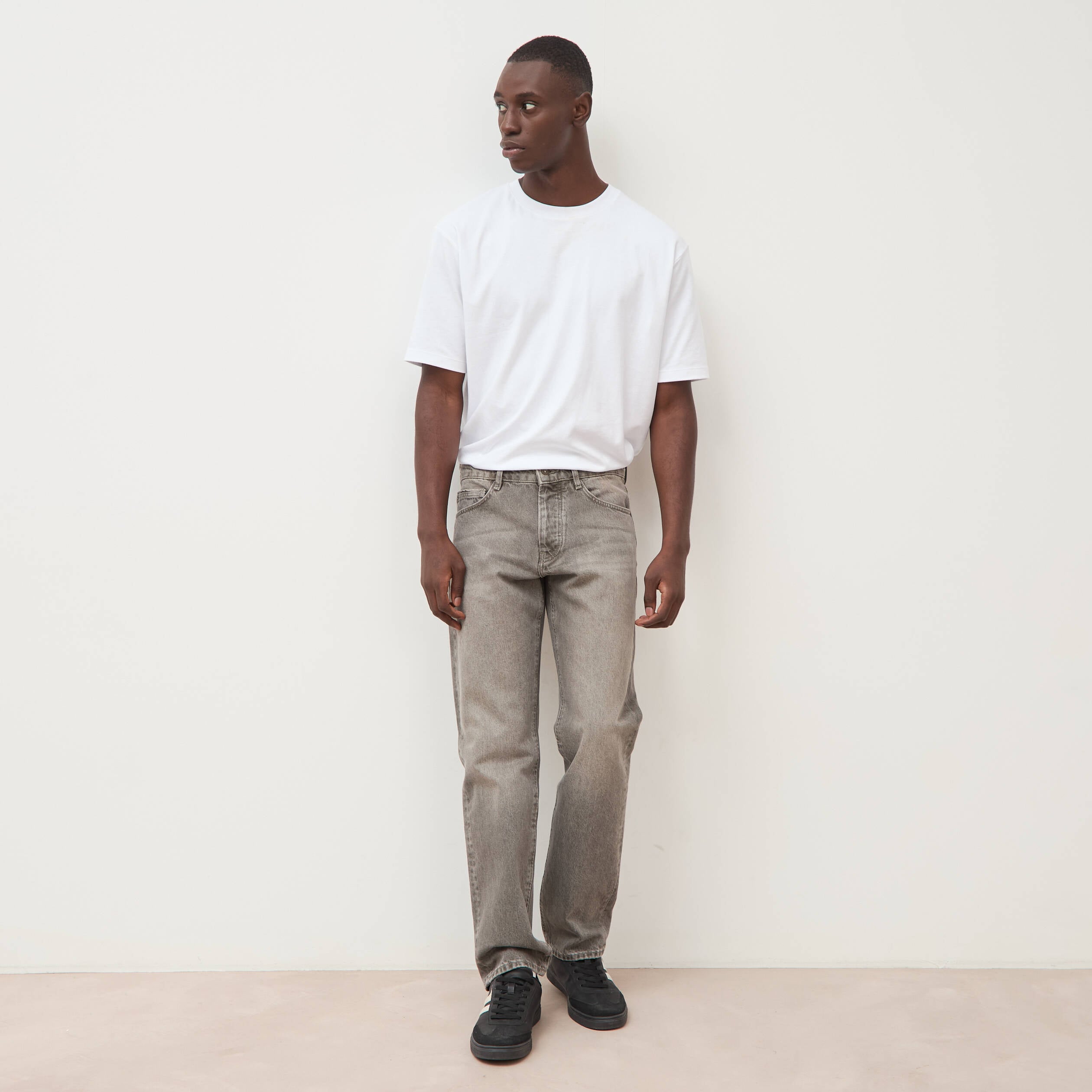 Jeans regular longueur 32 marron homme