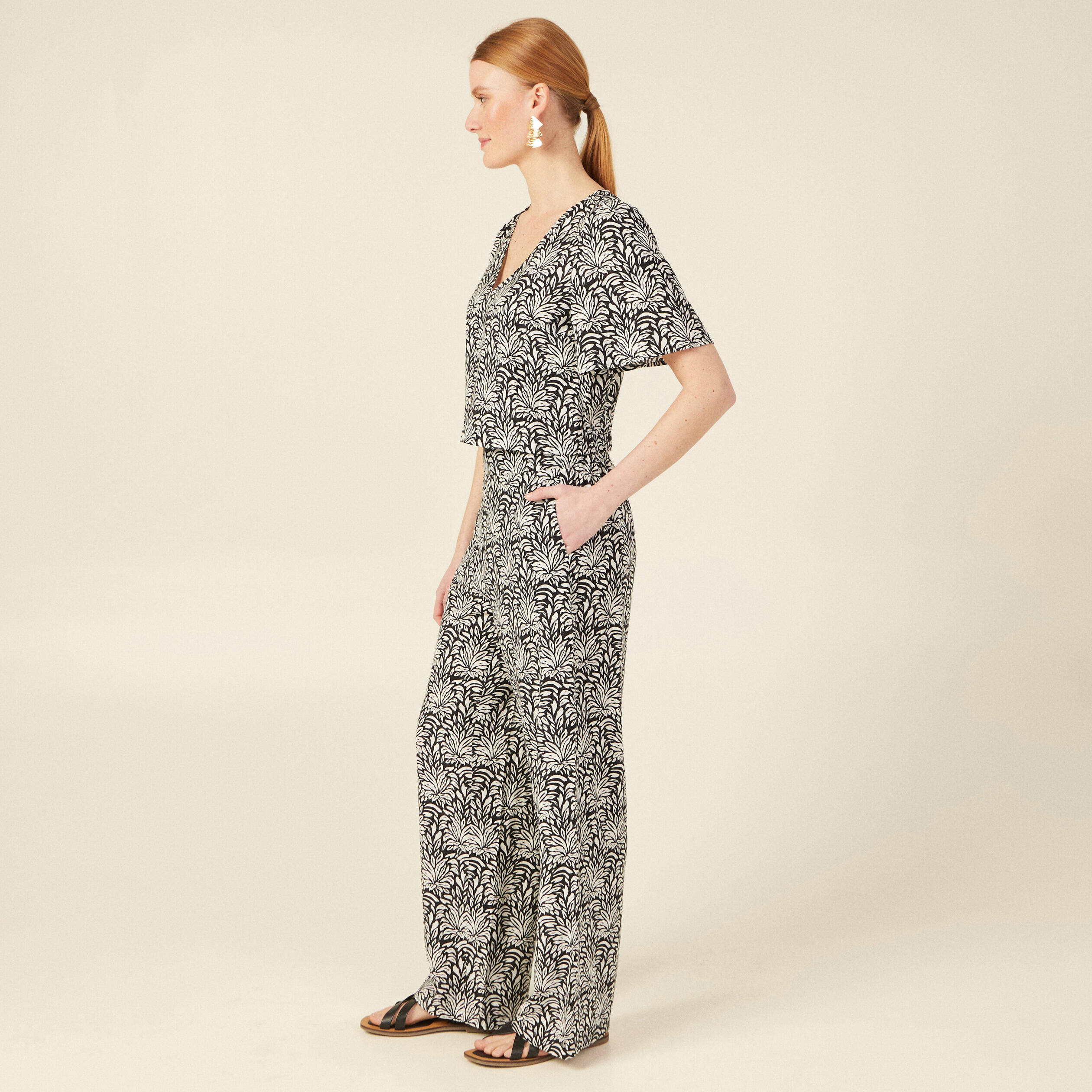 Blouse éco-responsable noir femme