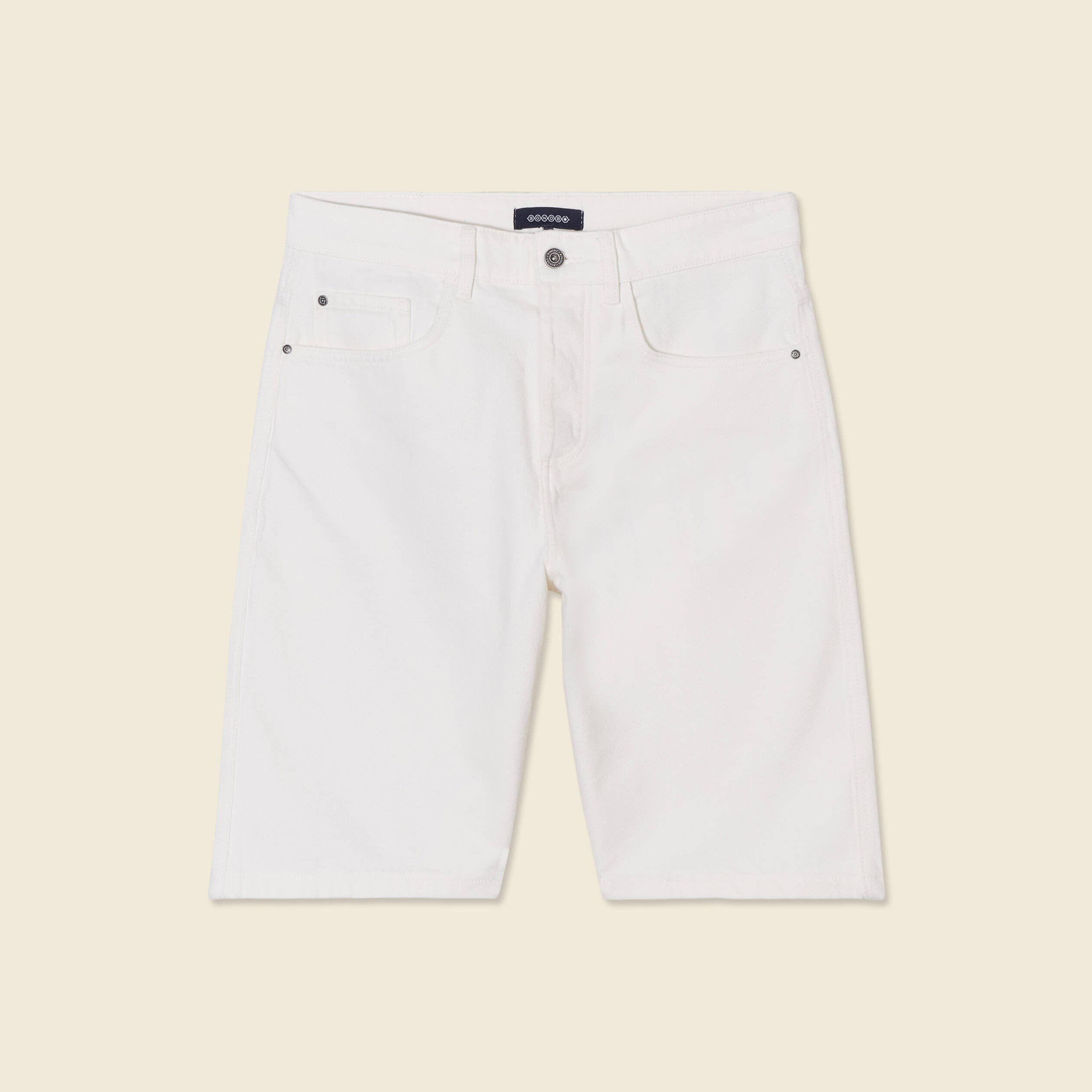 short straight en jean denim blanc homme Short straight en jean denim blanc homme