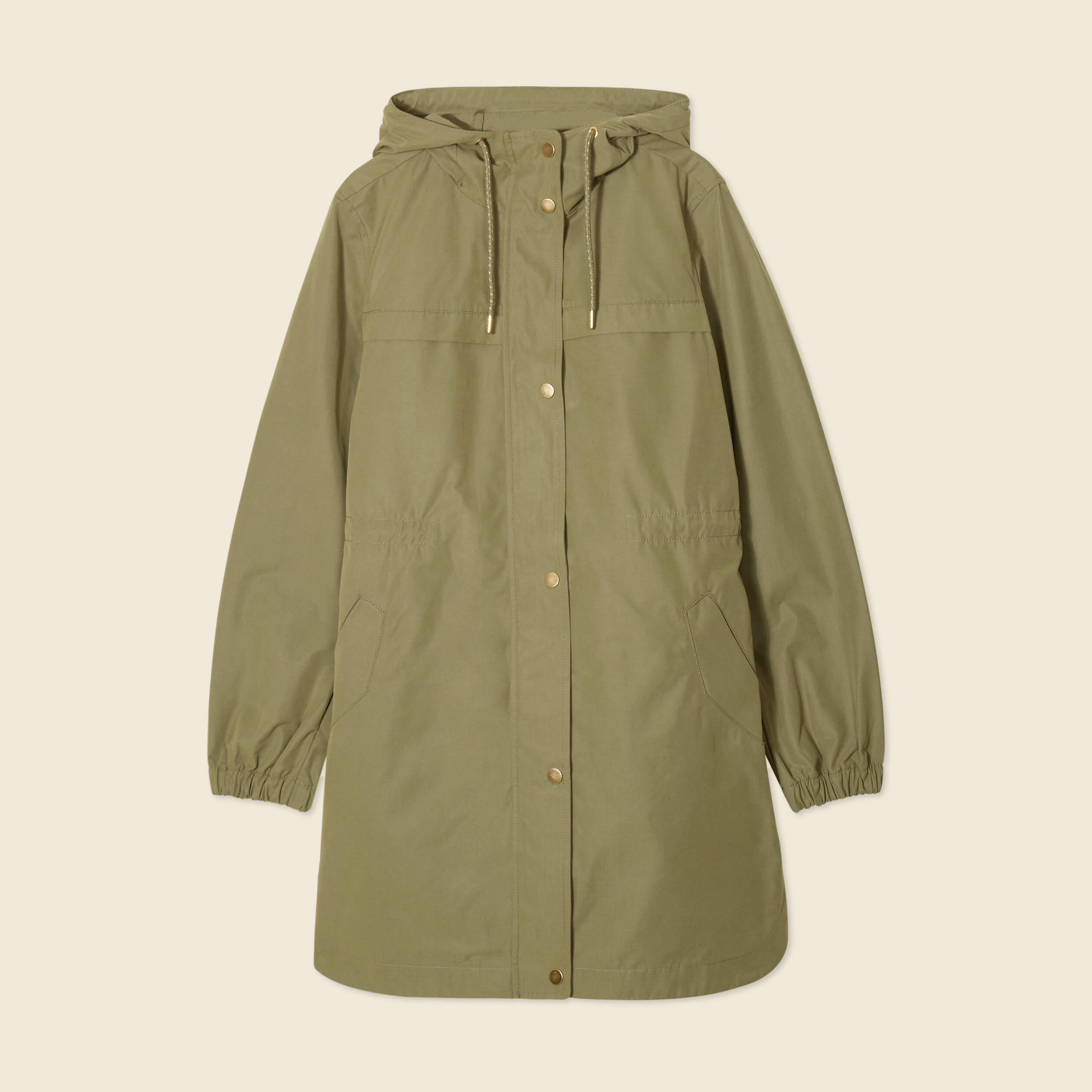 parka longue a capuche vert kaki femme Parka longue à capuche vert kaki femme