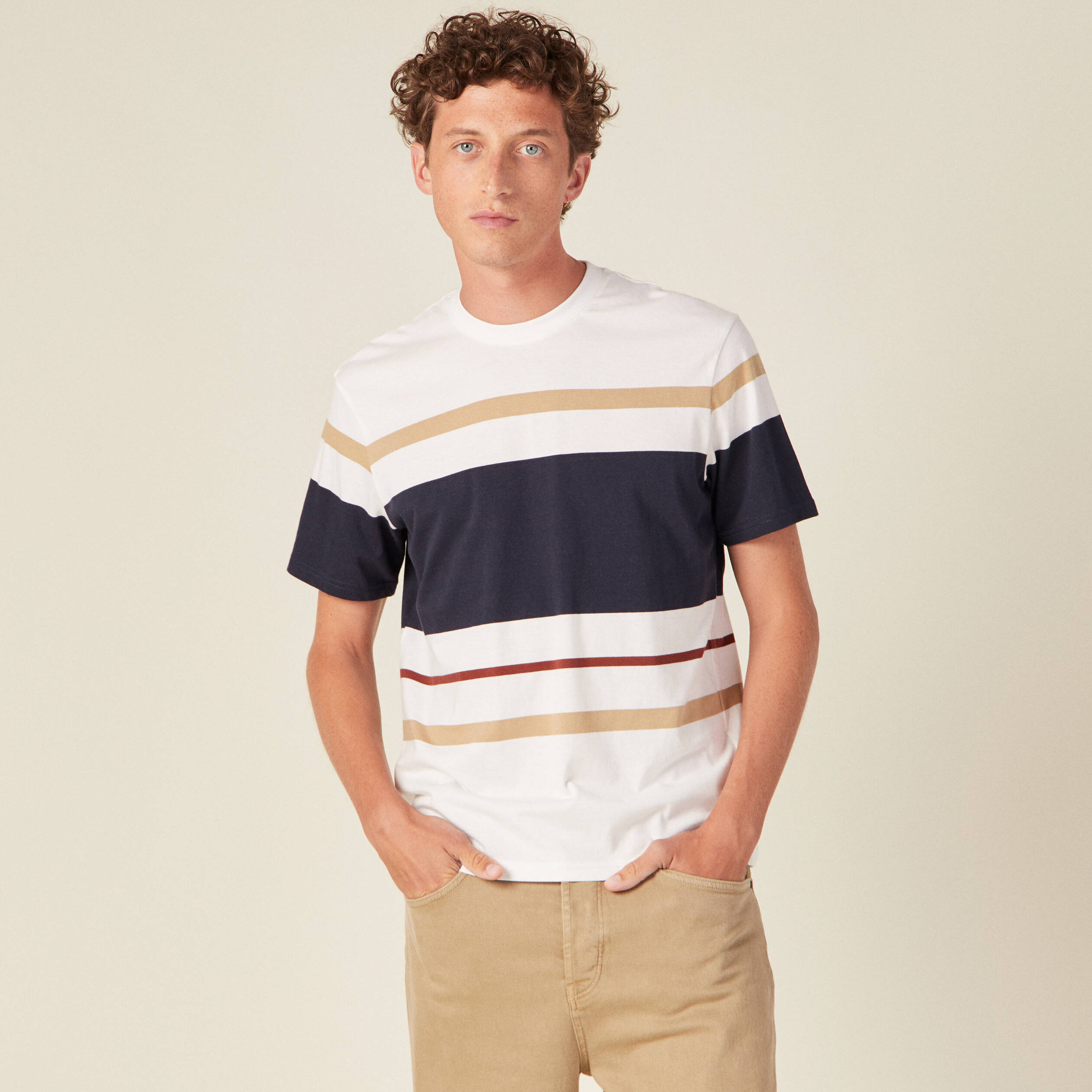 T-shirt manches courtes bleu marine homme