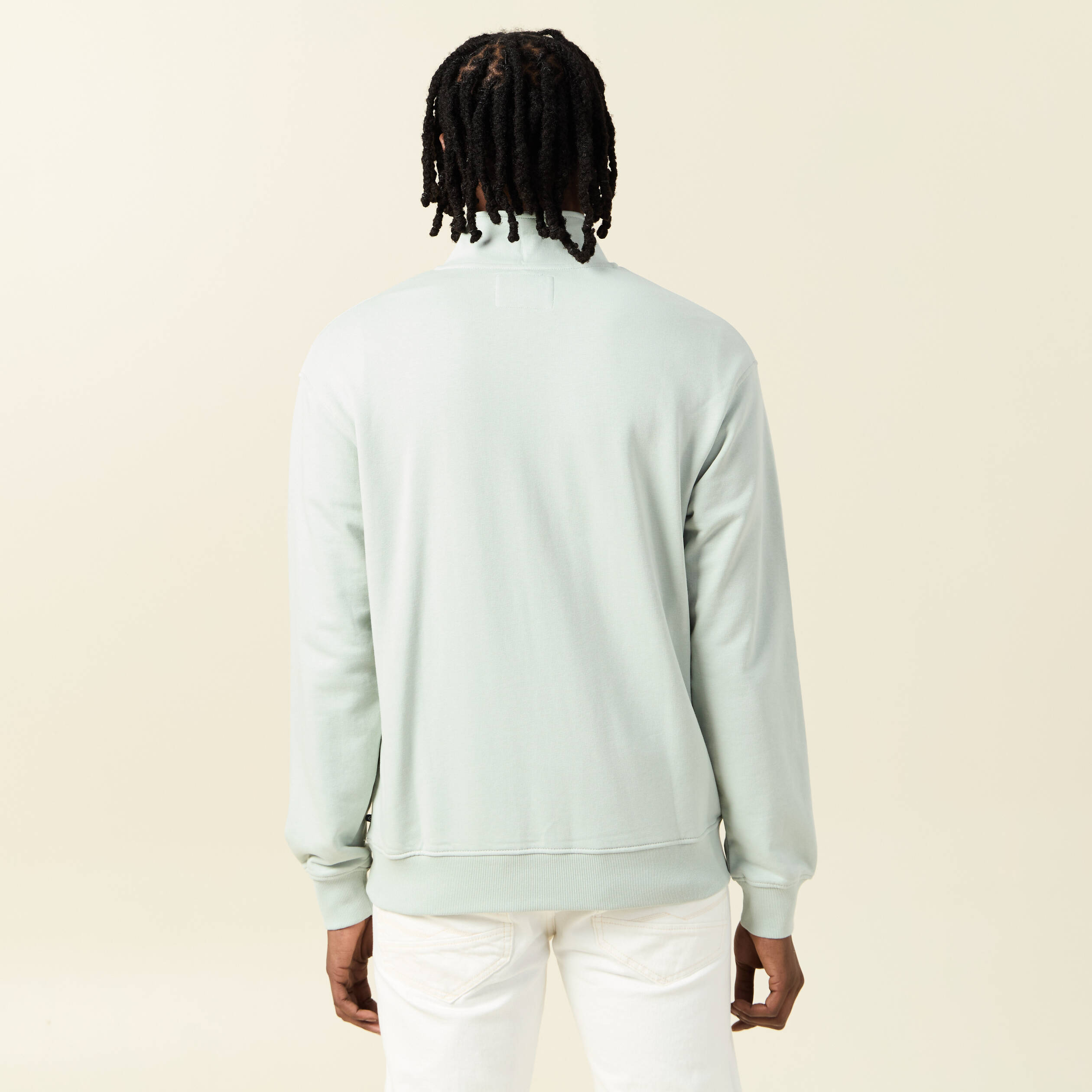 sweat col camionneur vert clair homme Sweat col camionneur vert clair homme