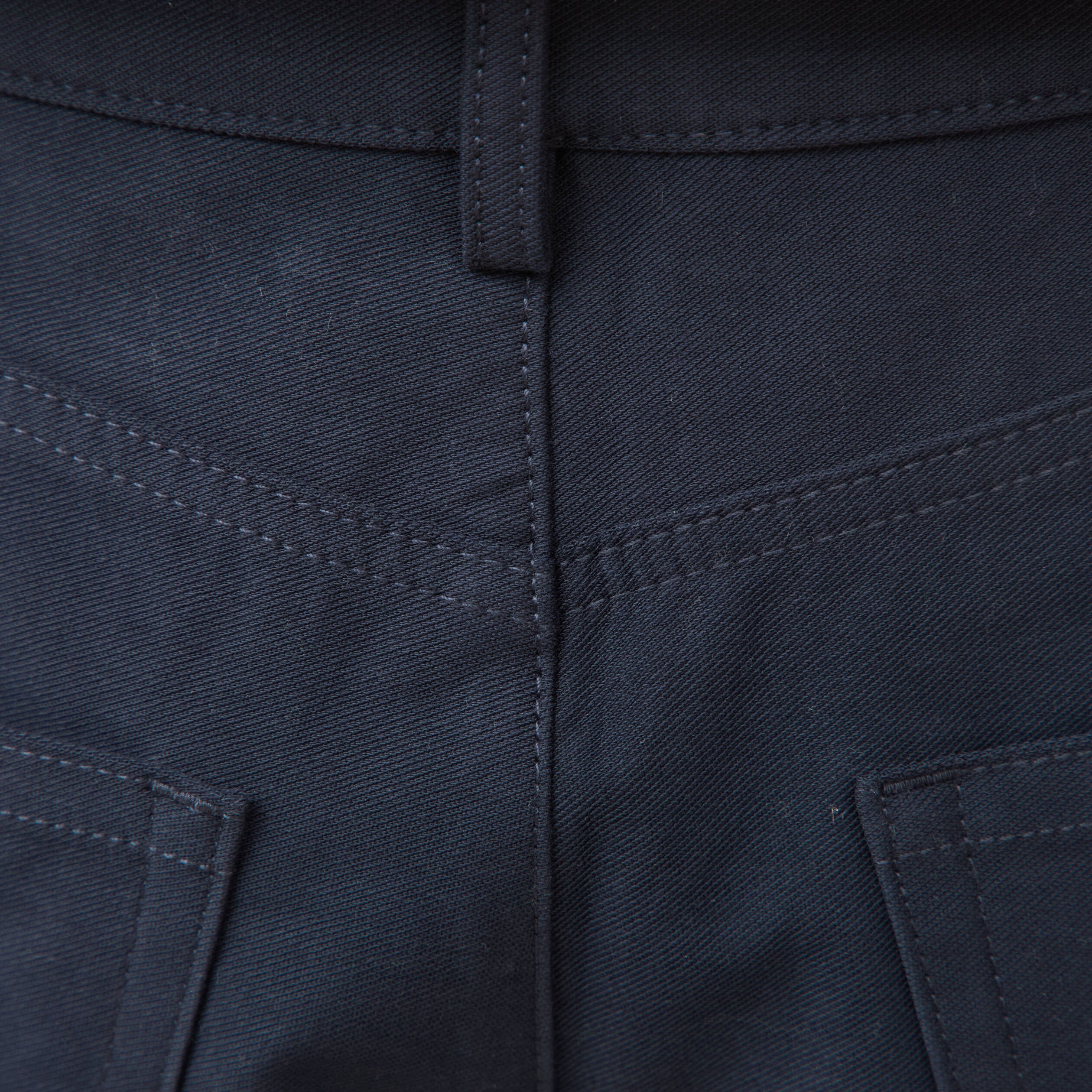 Pantalon coupe regular bleu marine femme