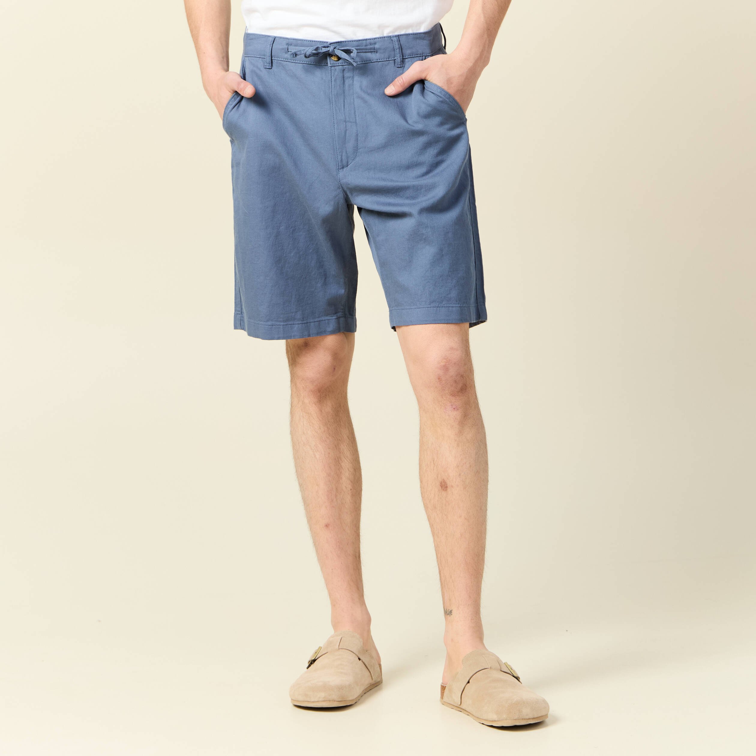 bermuda droit bleu fonce homme Bermuda droit bleu foncé homme