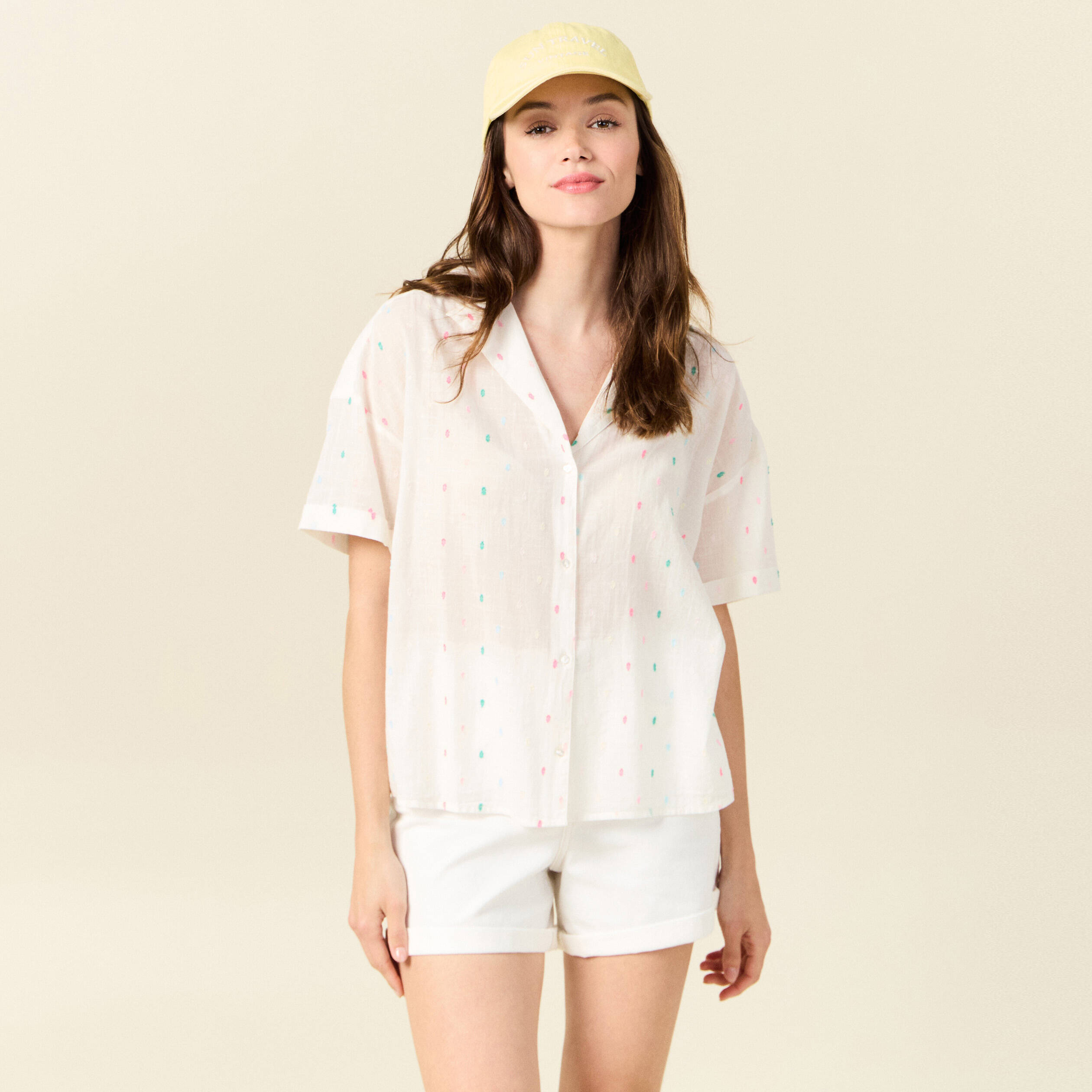 chemise manches courtes multicolore femme Chemise manches courtes multicolore femme