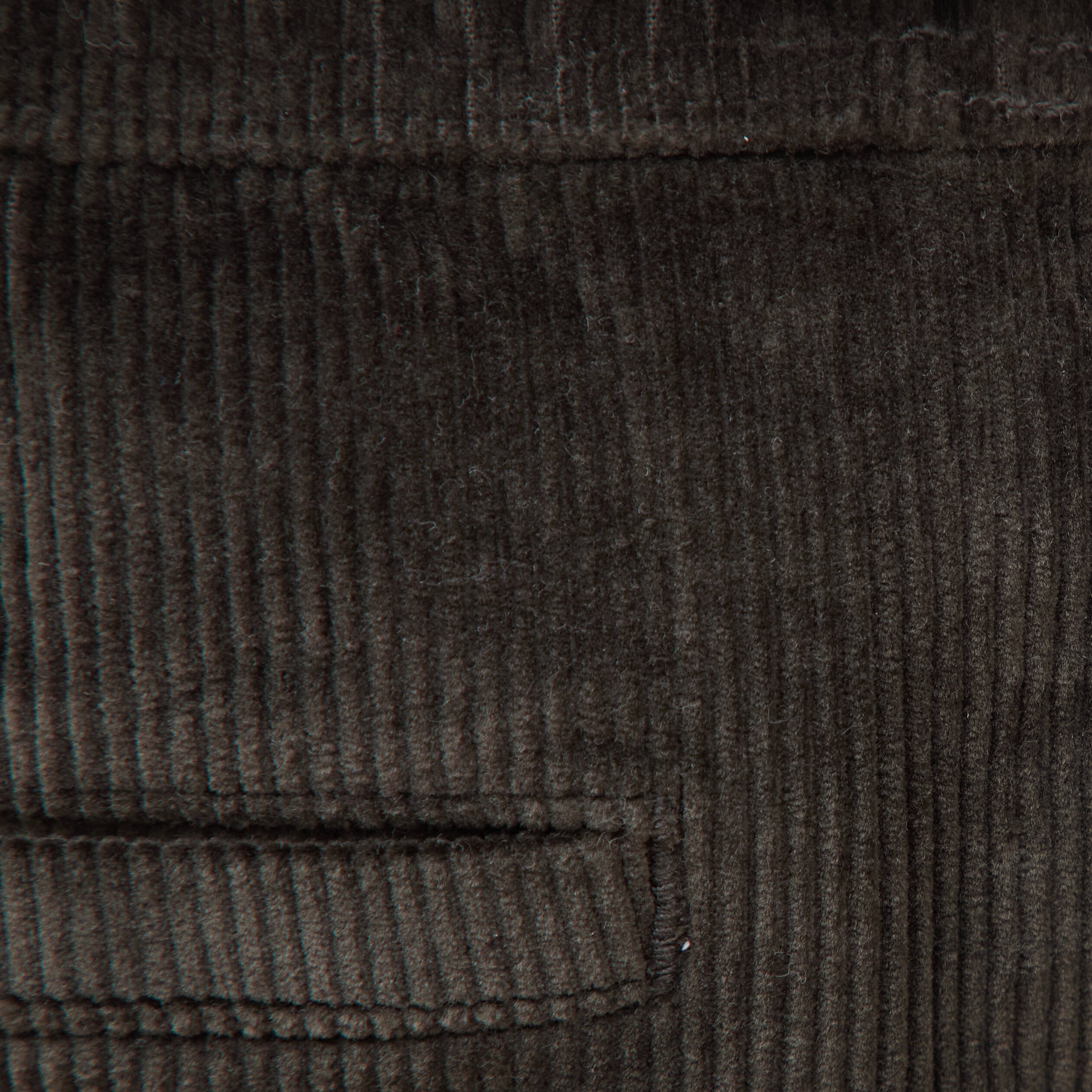 Pantalon large en velours vert kaki homme