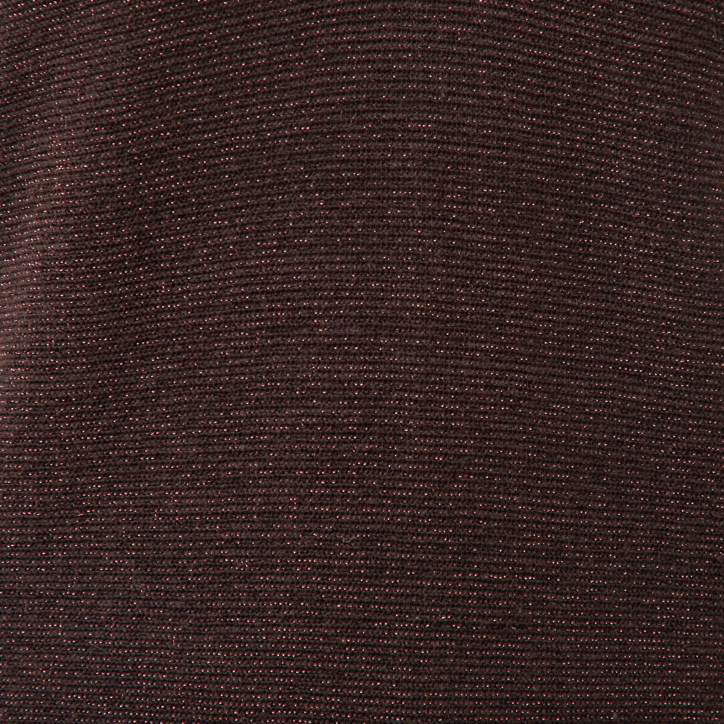 Pull droit col v manches longues marron femme