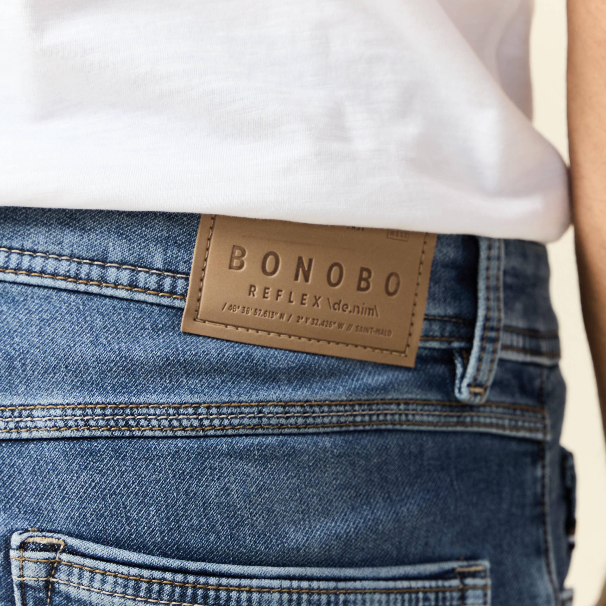 jeans straight ultra stretch denim stone homme Jeans straight ultra stretch denim stone homme
