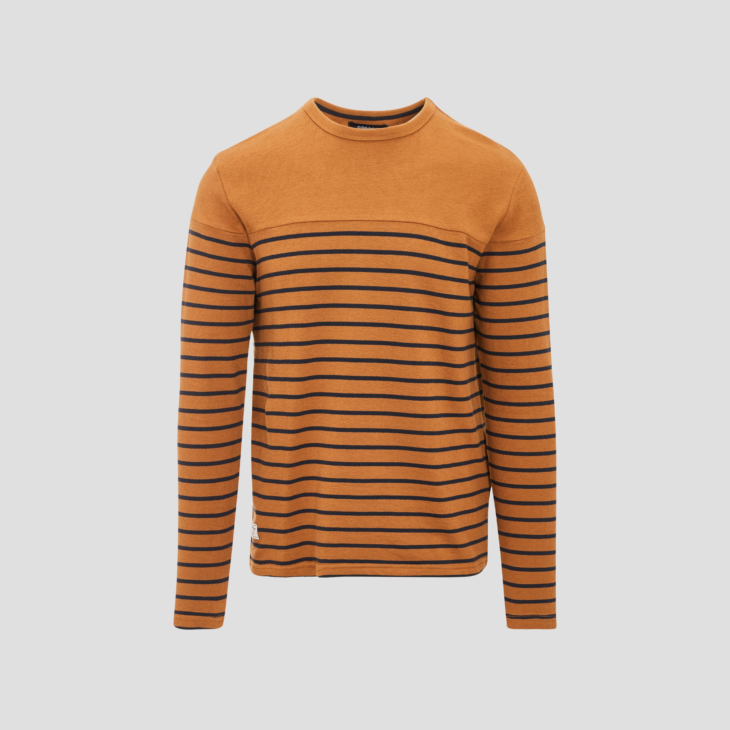 t shirt manches longues marron homme T-shirt manches longues marron homme