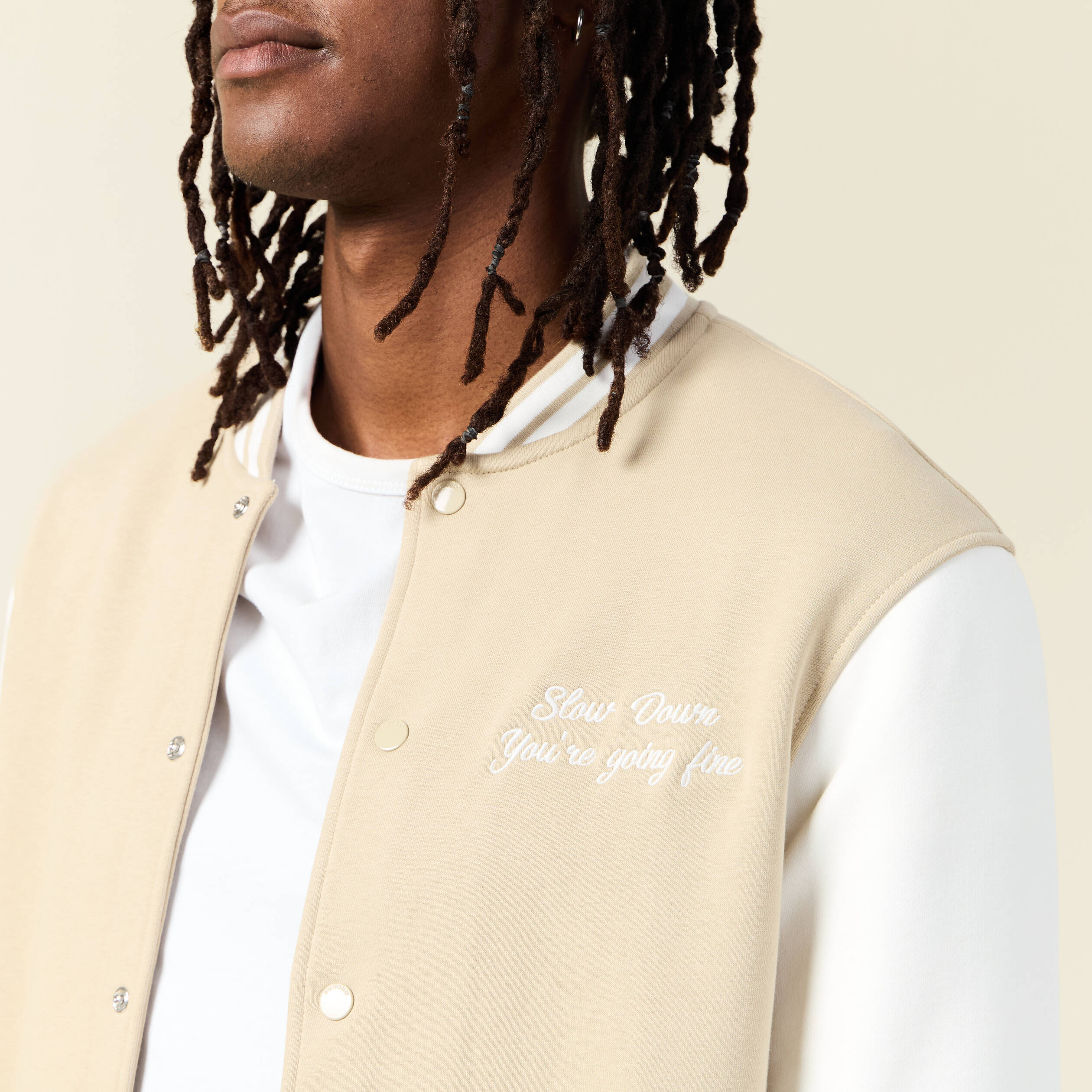 Veste teddy eco responsable beige homme Bonobo