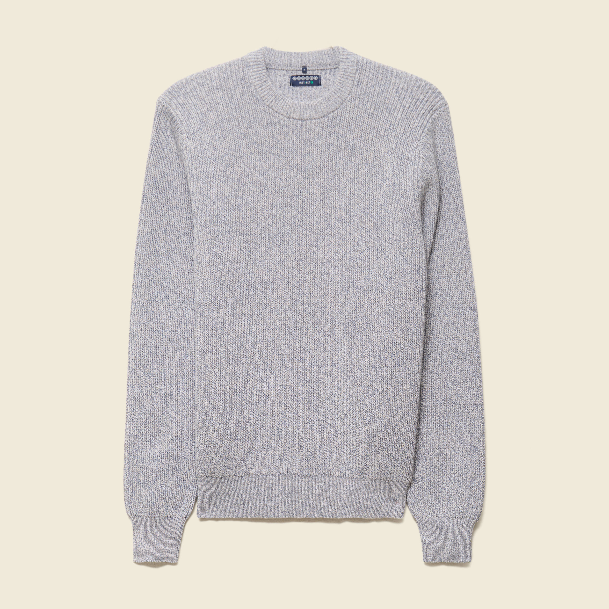 Pull manches longues bleu gris homme