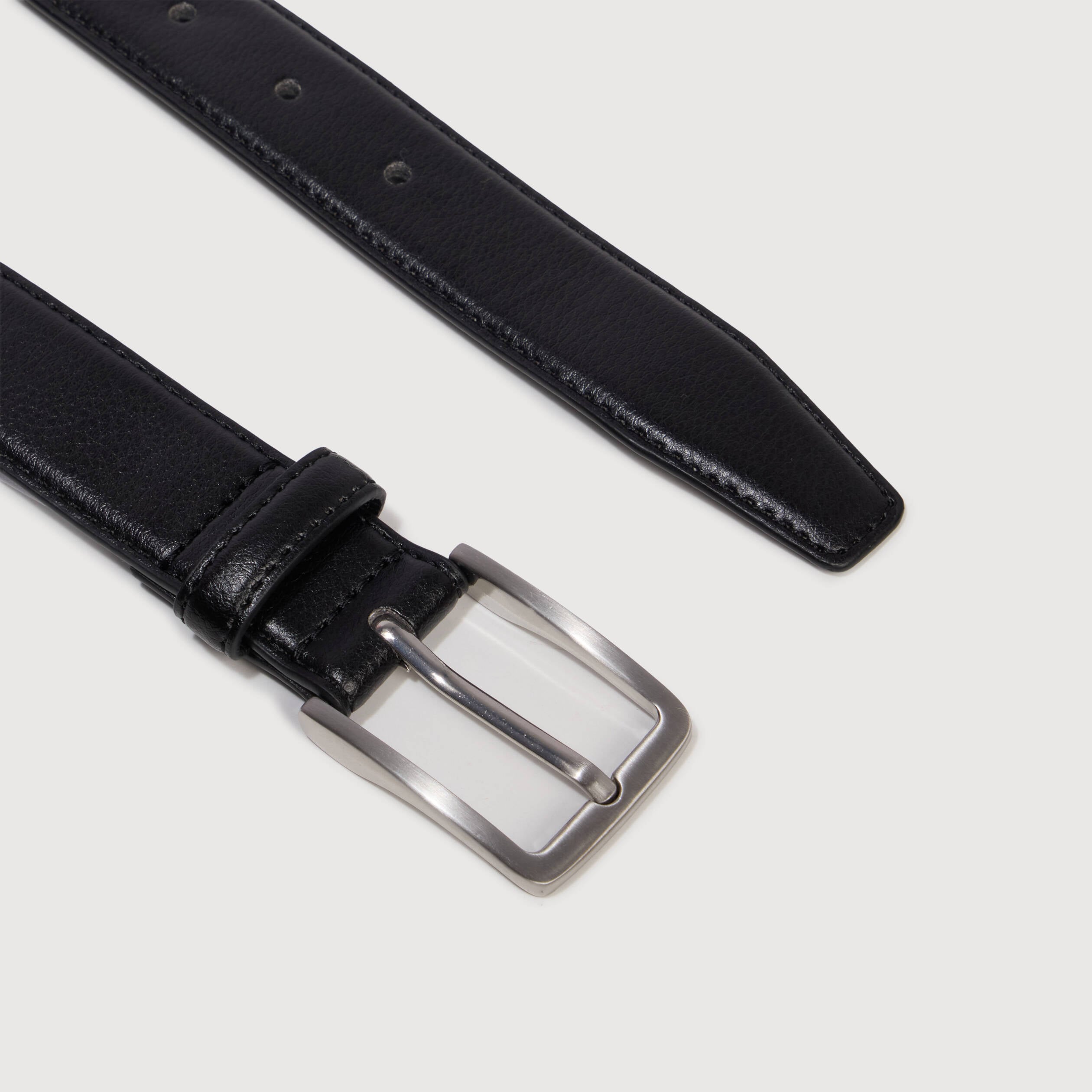Ceinture fine noir homme