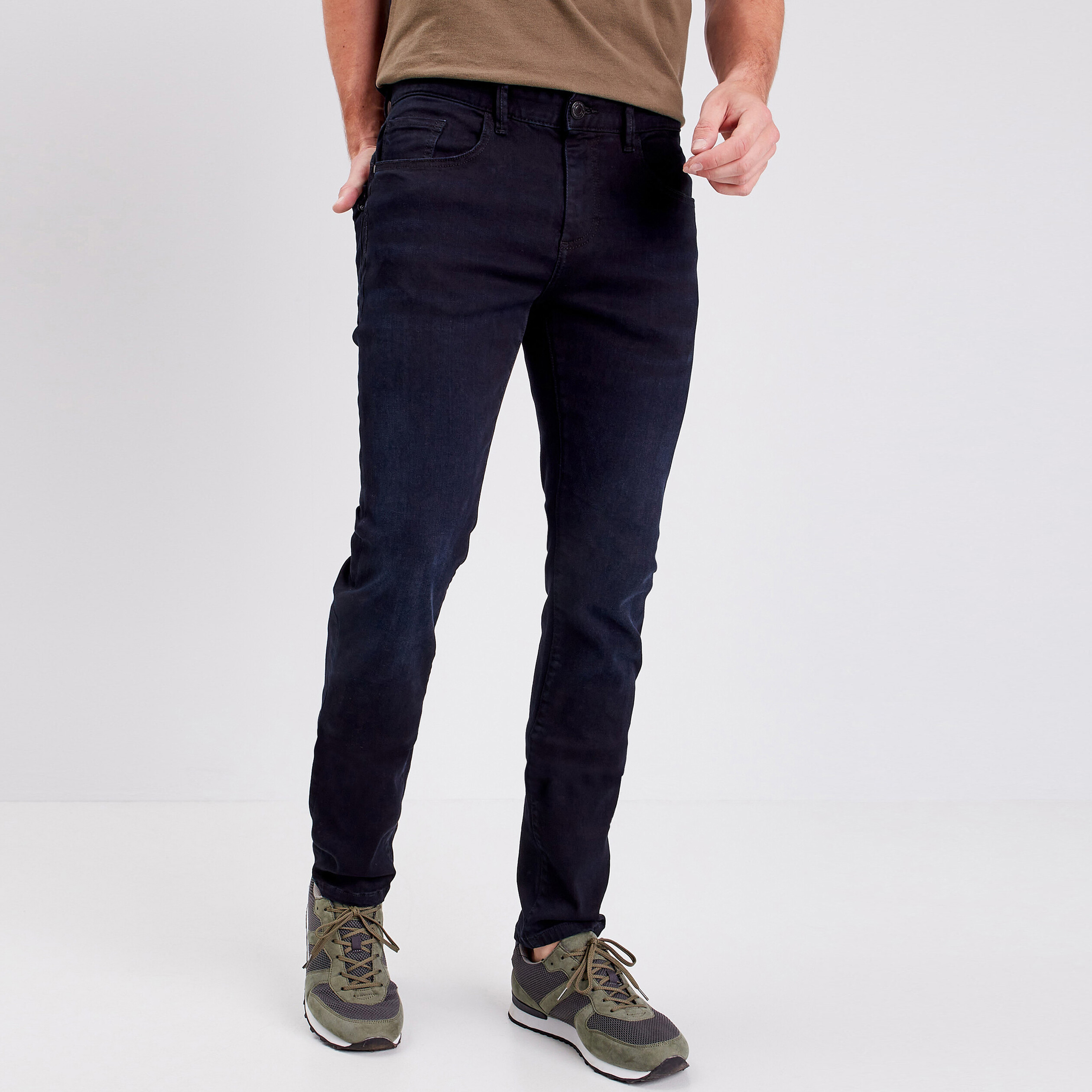 Jeans slim 5 poches denim blue black homme