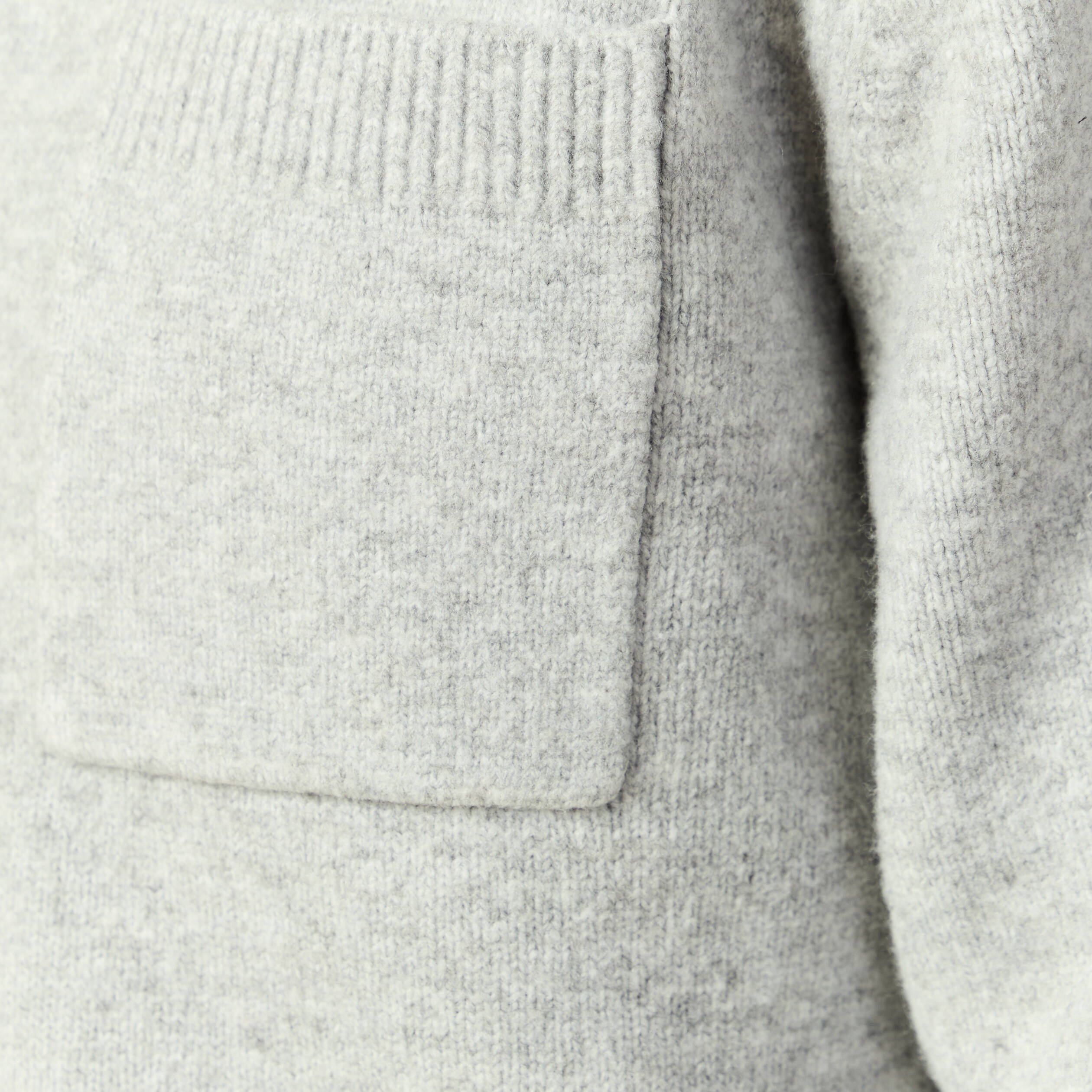Pull manches longues col polo zipp&eacute; gris homme