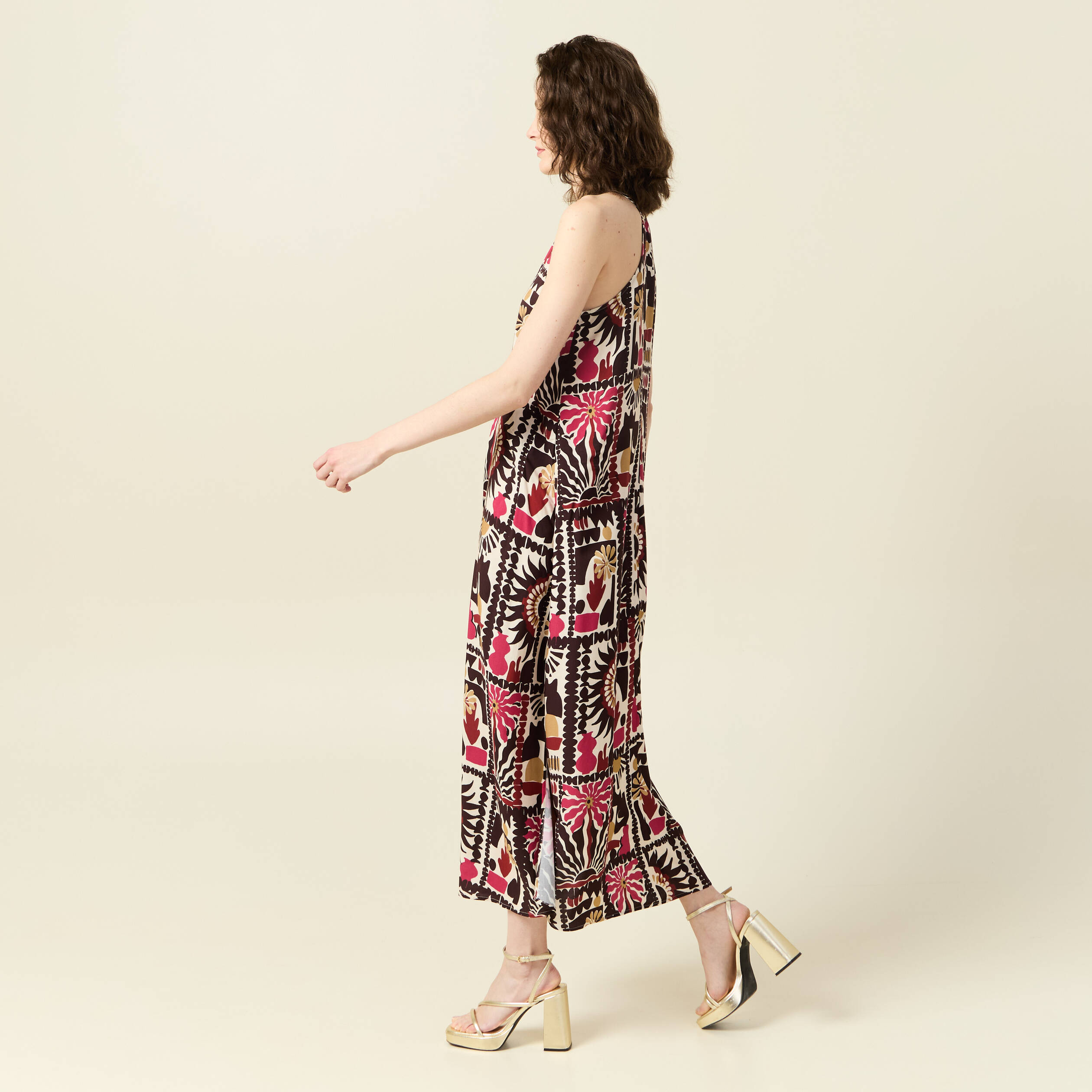 robe longue droite creme femme Robe longue droite creme femme