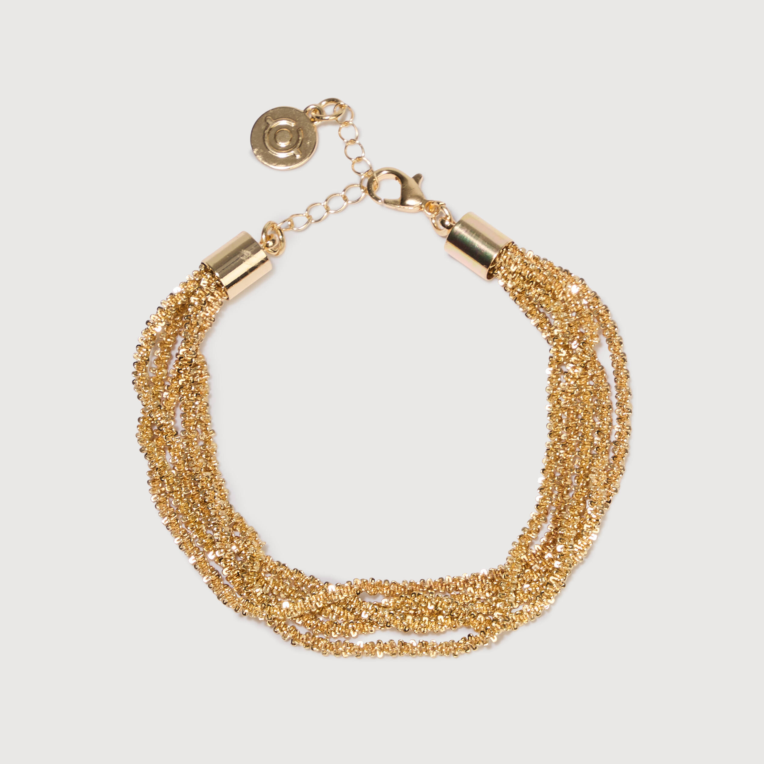 Bracelet avec cha&icirc;ne couleur or femme