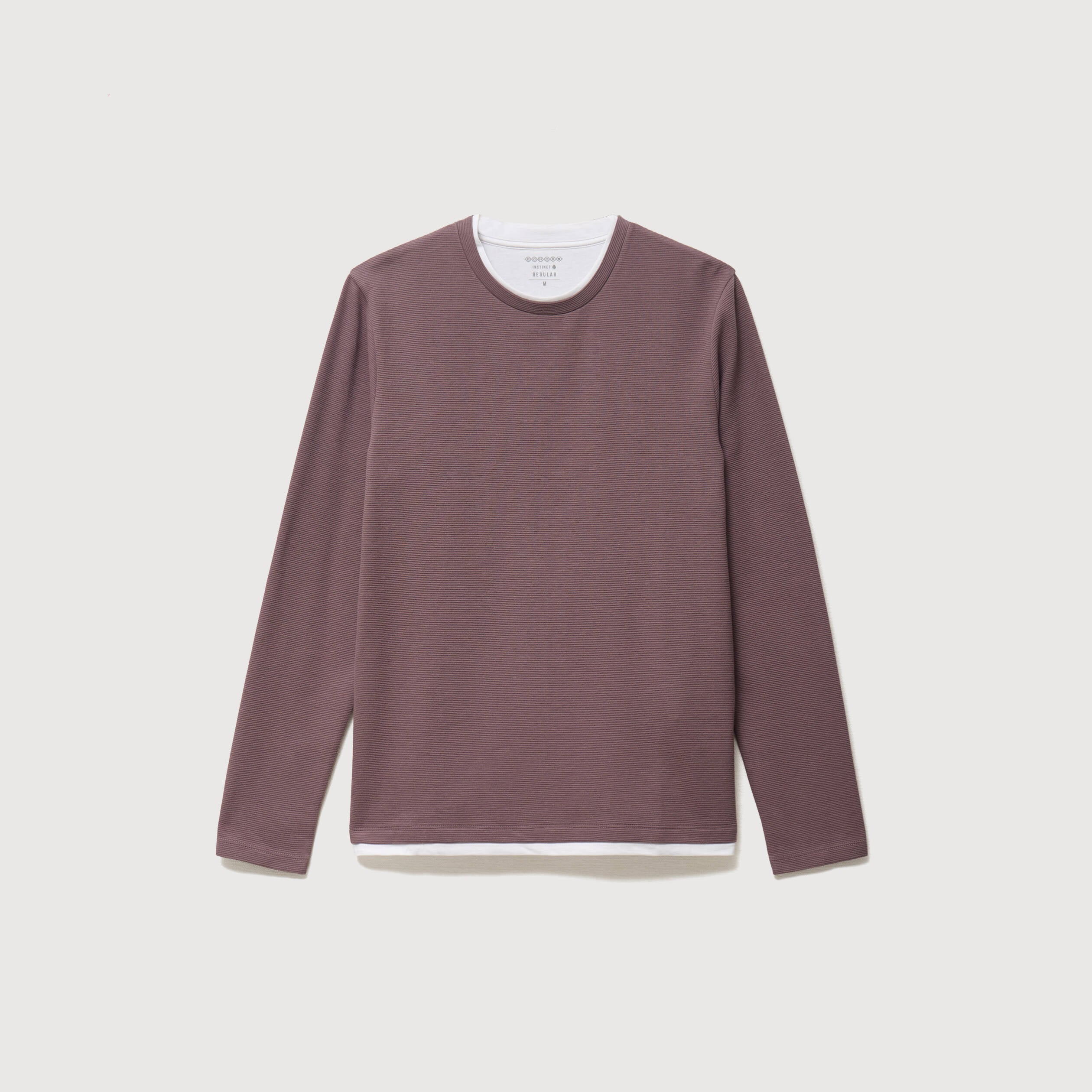 T-shirt manches longues mauve homme