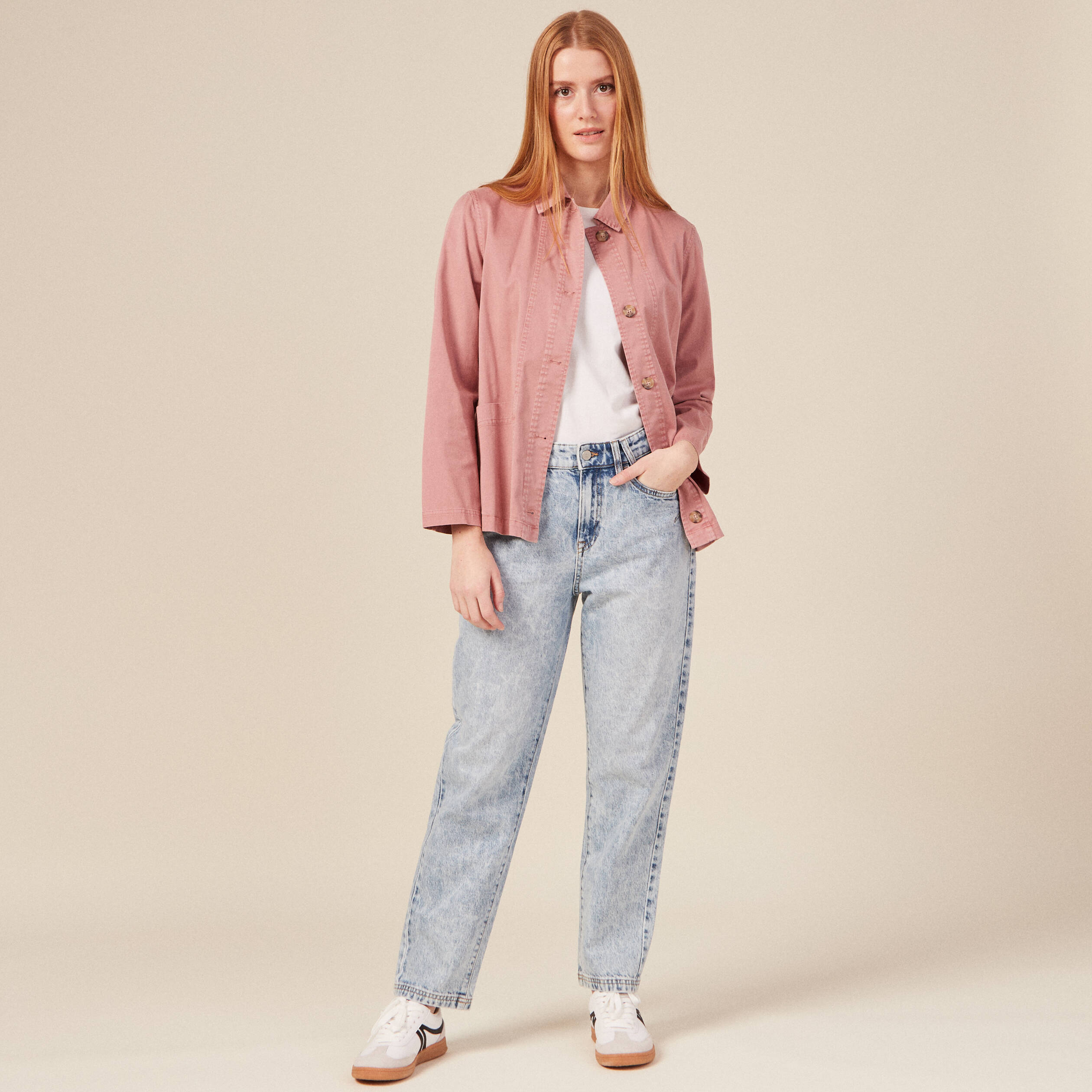 jeans boyfriend 78eme denim snow bleu femme Jeans boyfriend 7/8ème denim snow bleu femme