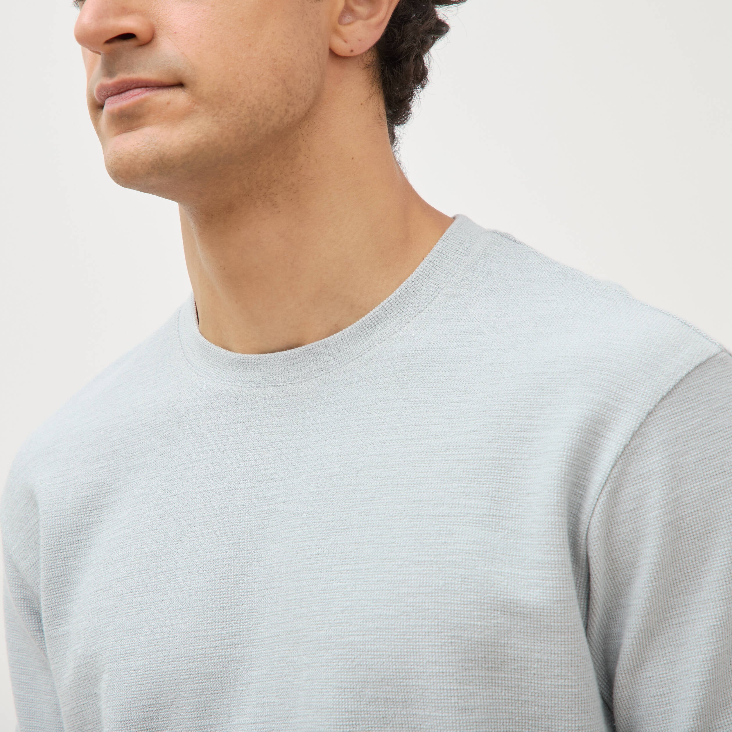 T-shirt manches courtes gris clair homme
