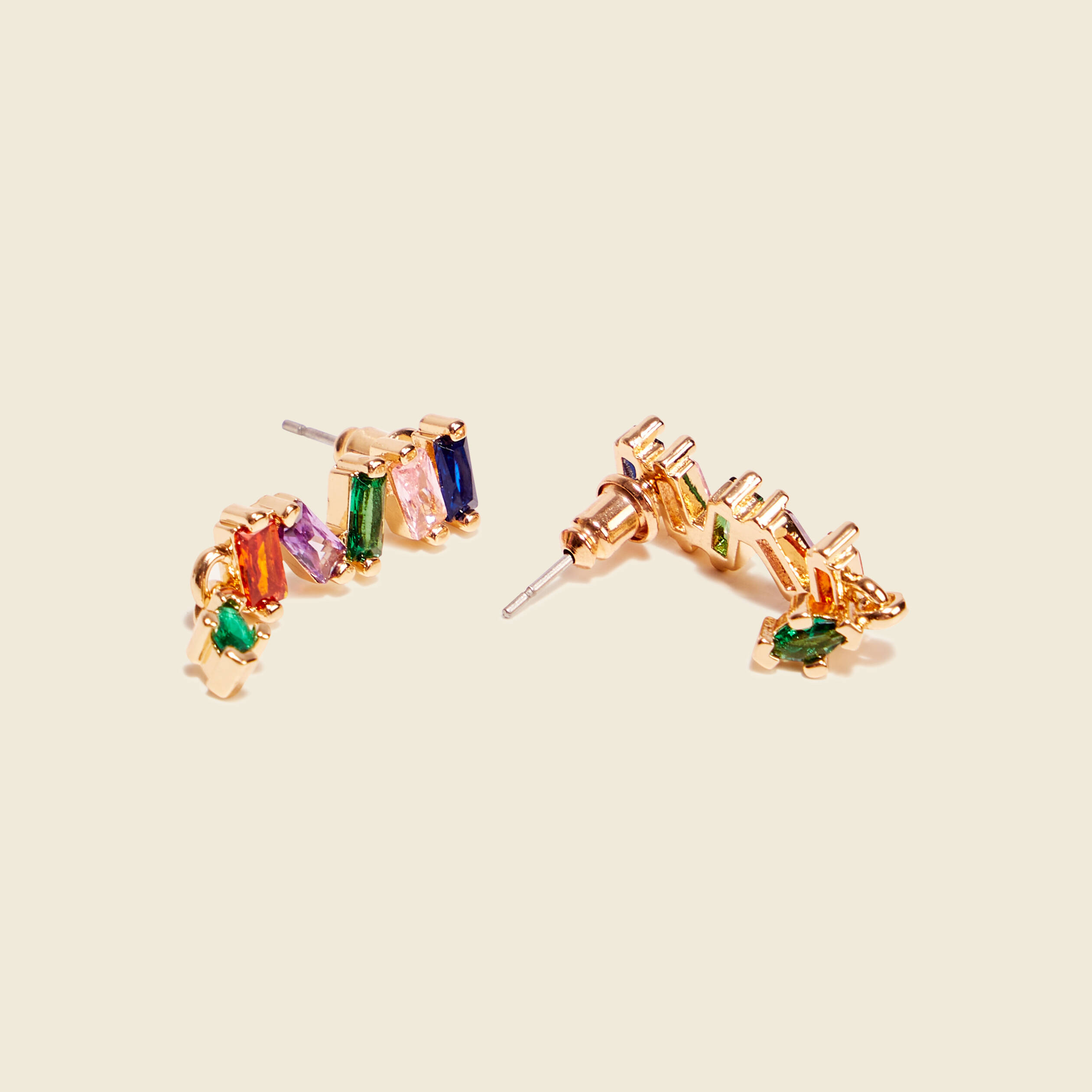 Grandes Boucles D'oreilles Pendantes Multicolores - Style Créateur Ethnique - Occasion Bon état
