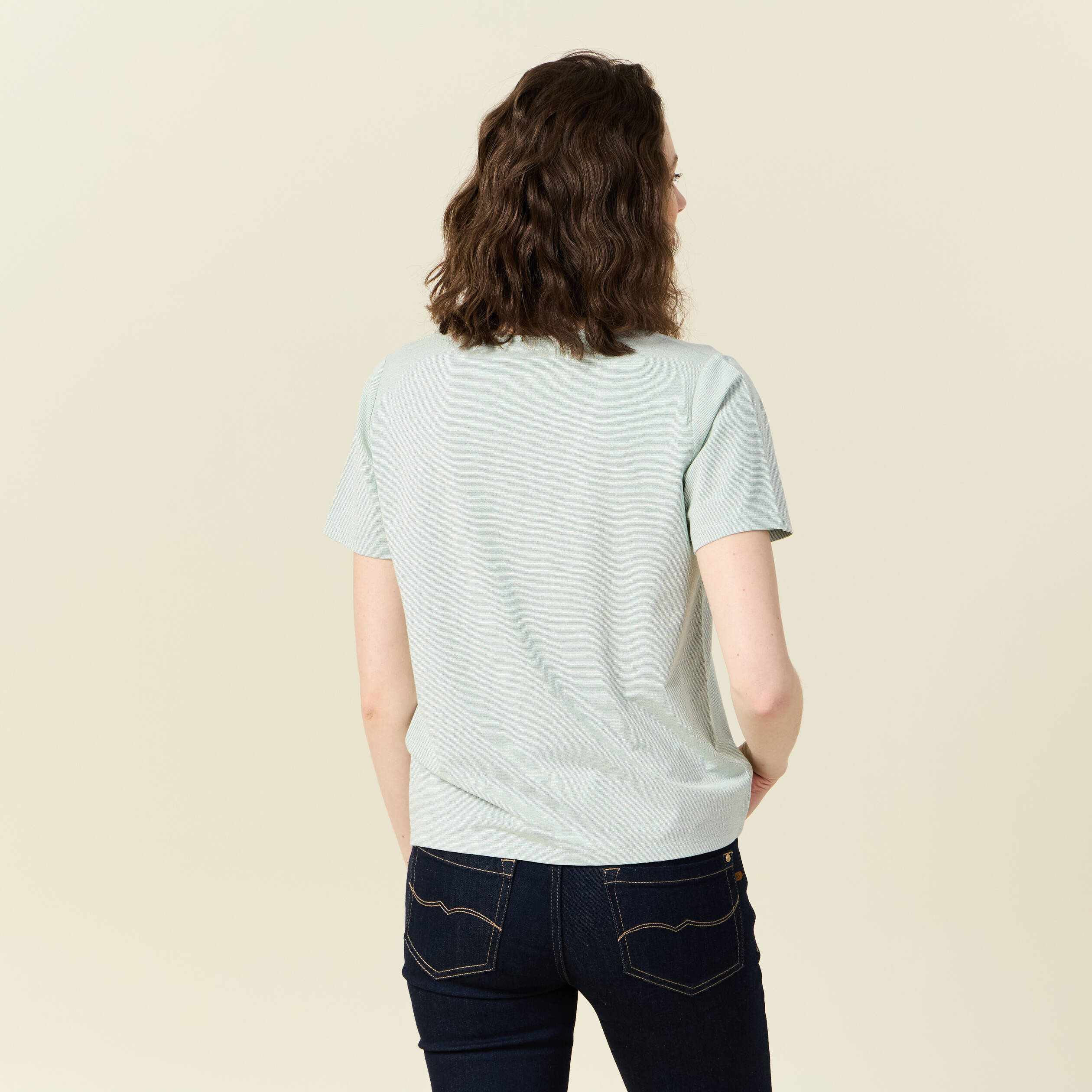 t shirt manches courtes vert clair femme T-shirt manches courtes vert clair femme