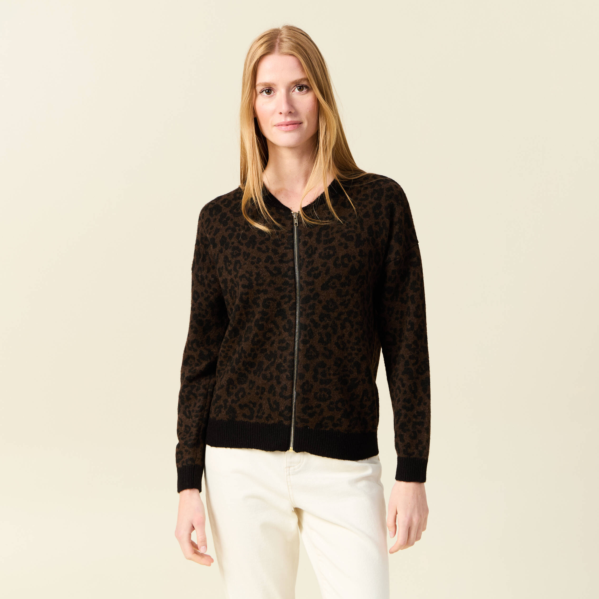 gilet zippe eco responsable terracotta femme Gilet zippé éco-responsable terracotta femme