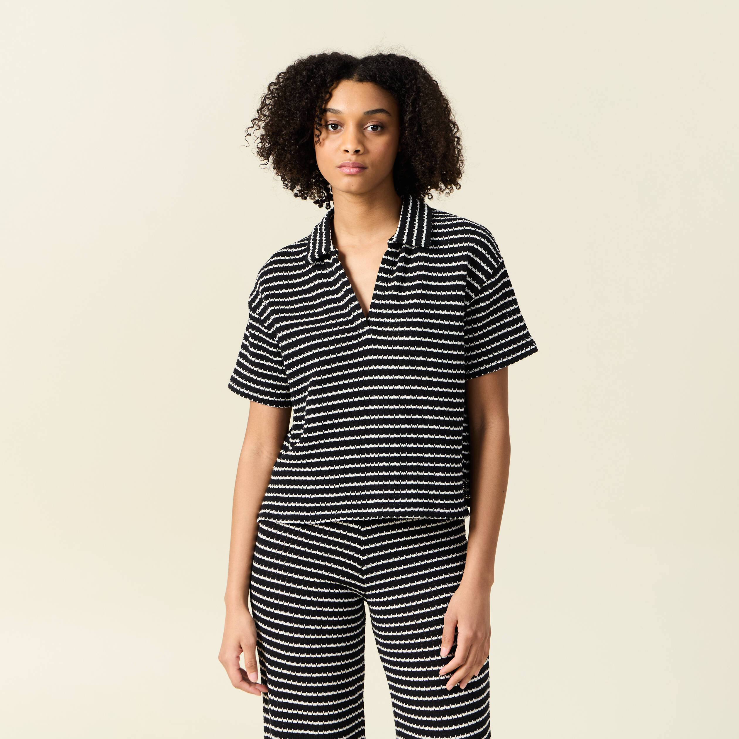 polo manches courtes noir femme Polo manches courtes noir femme