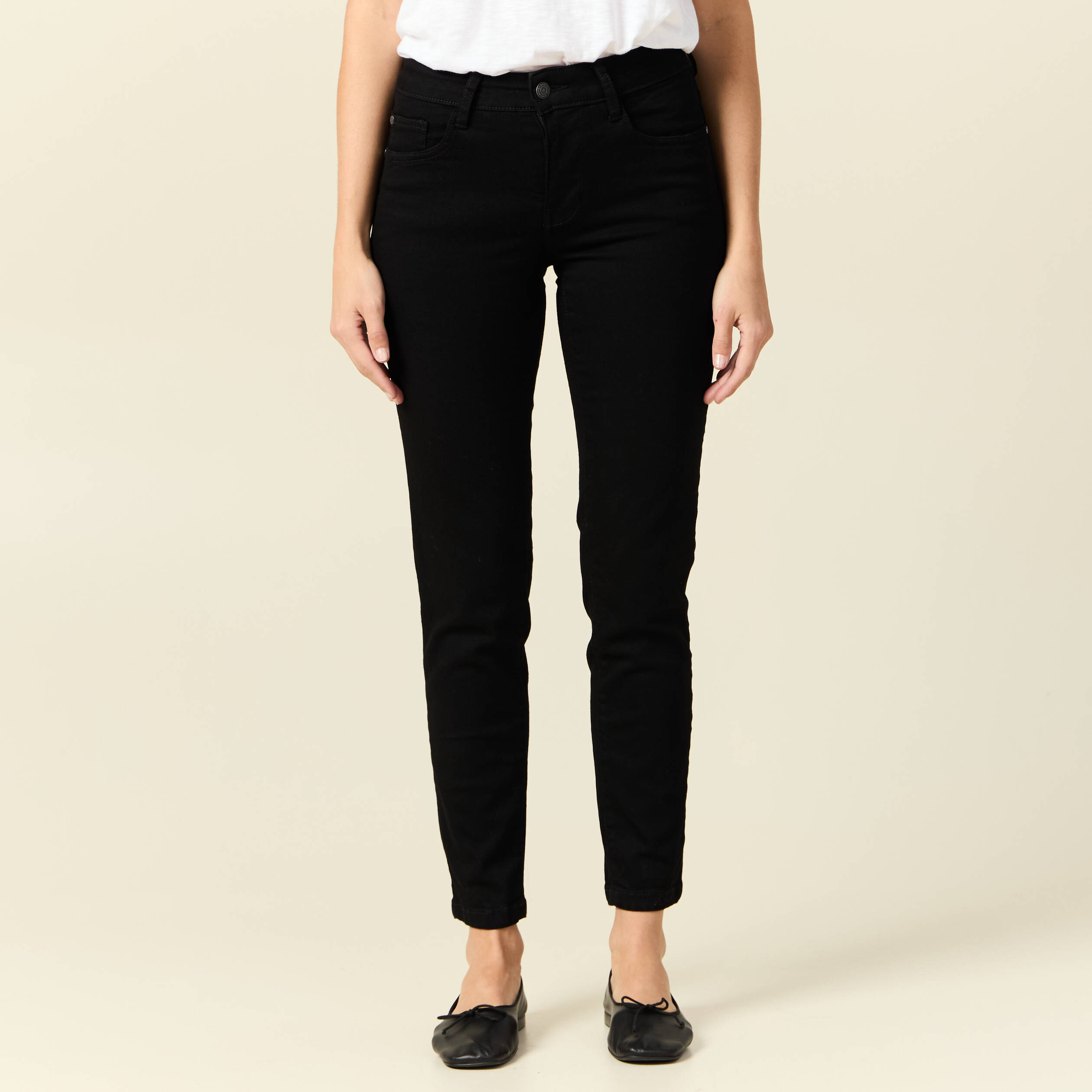 jeans slim 78eme denim noir femme Jeans slim 7/8ème denim noir femme