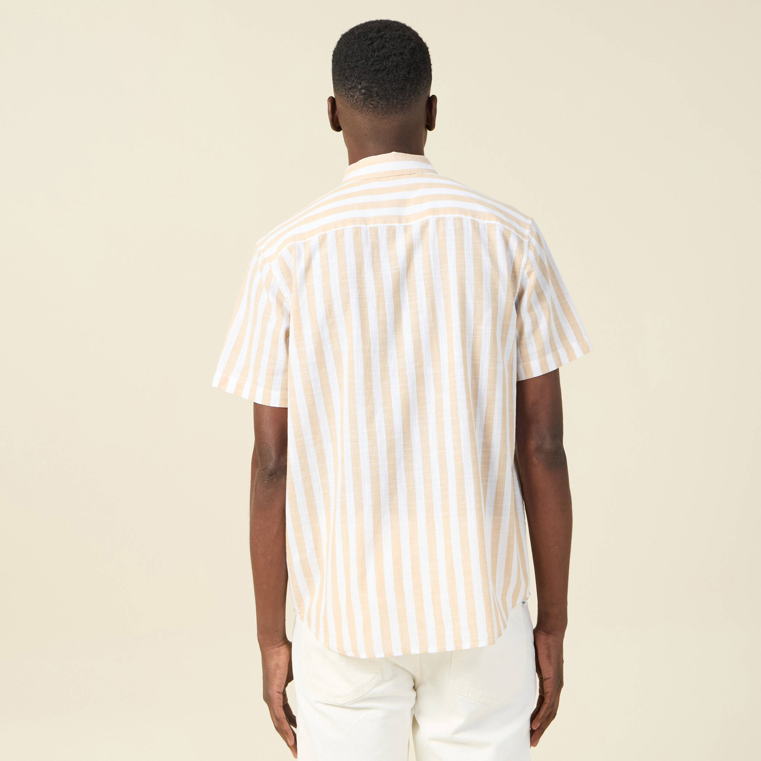 chemise manches courtes beige homme Chemise manches courtes beige homme