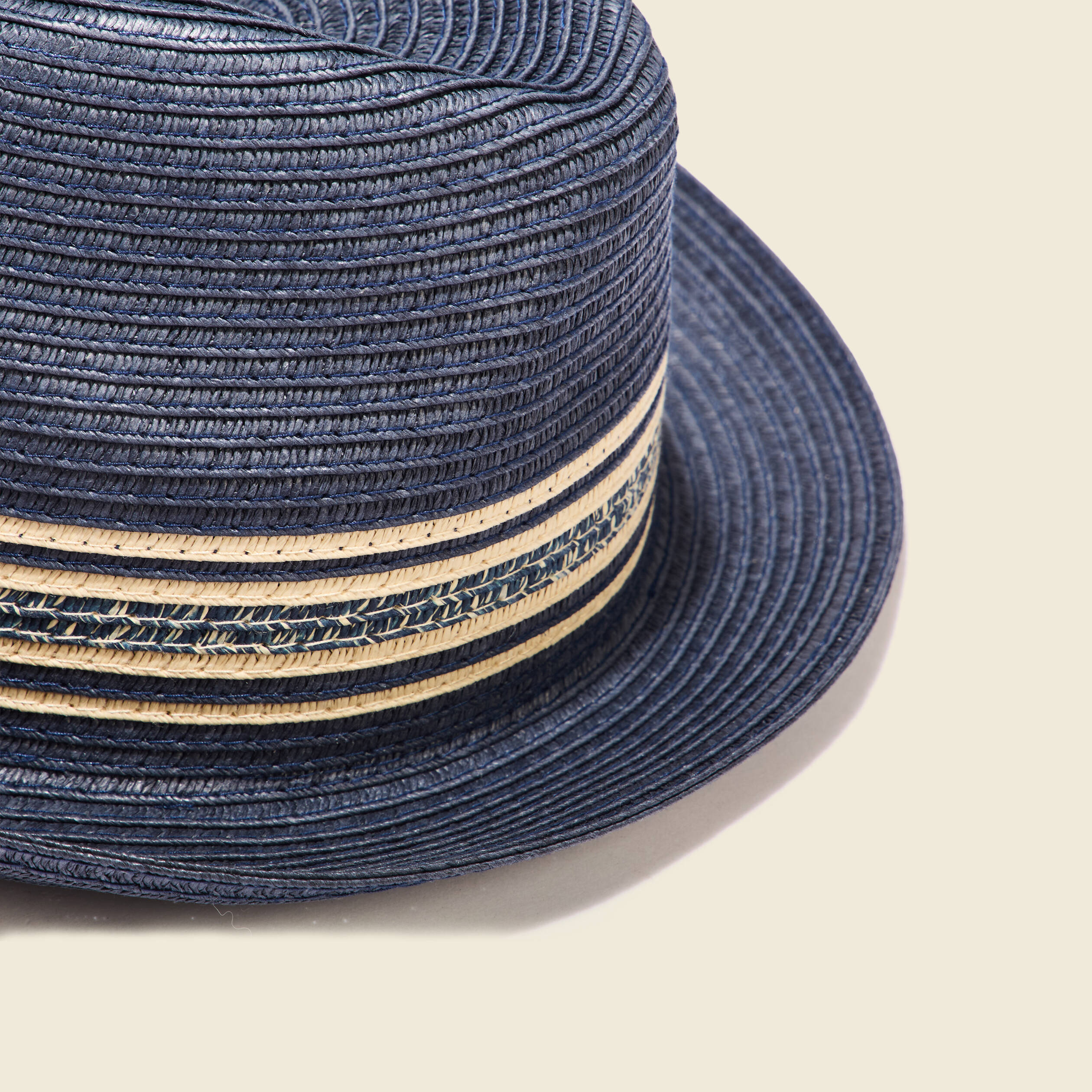 chapeau trilby tresse bleu marine homme Chapeau trilby tressé bleu marine homme