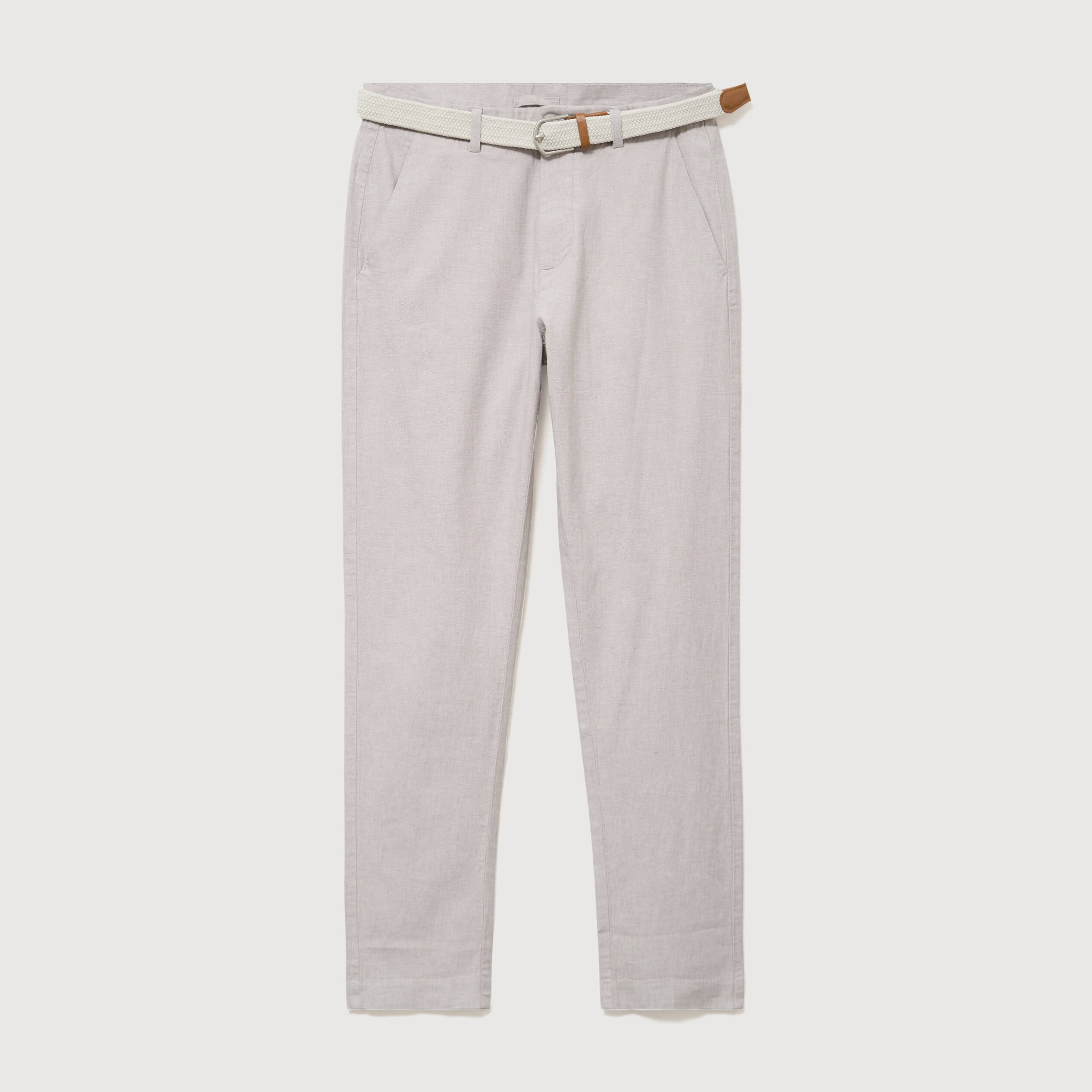 Chino coupe droite longueur 32 gris homme