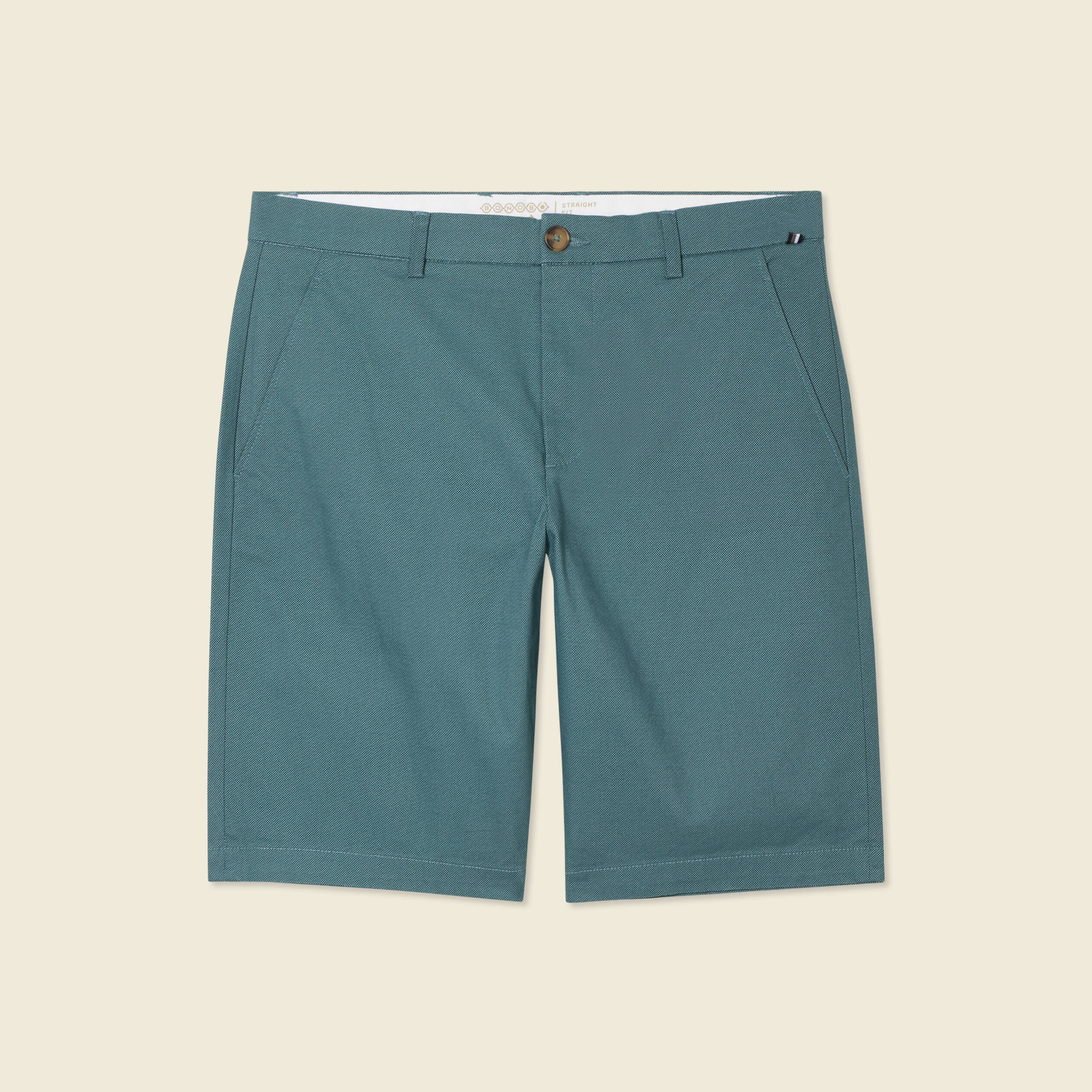 bermuda droit eco responsable vert fonce homme Bermuda droit éco-responsable vert foncé homme