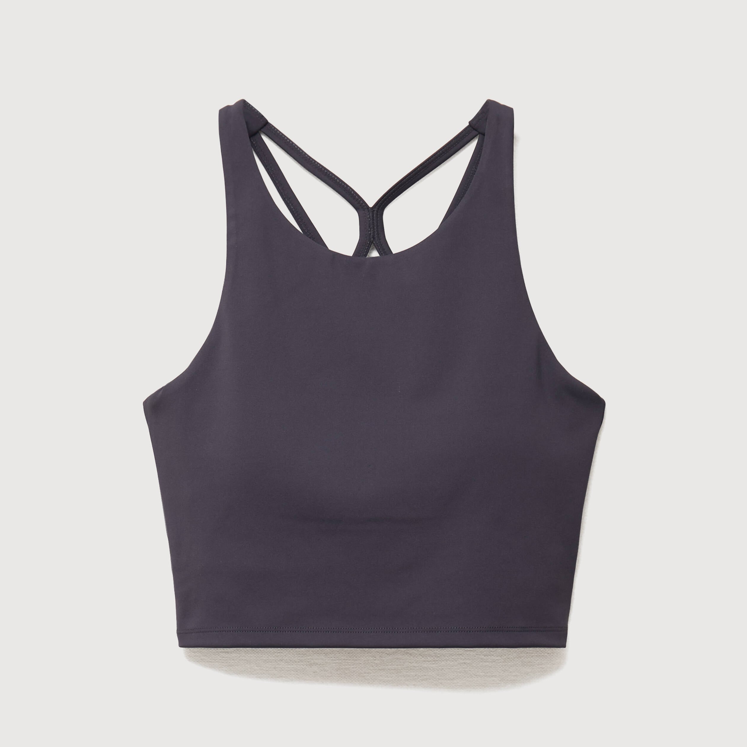Brassi&egrave;re ajust&eacute;e cropped gris fonc&eacute; femme