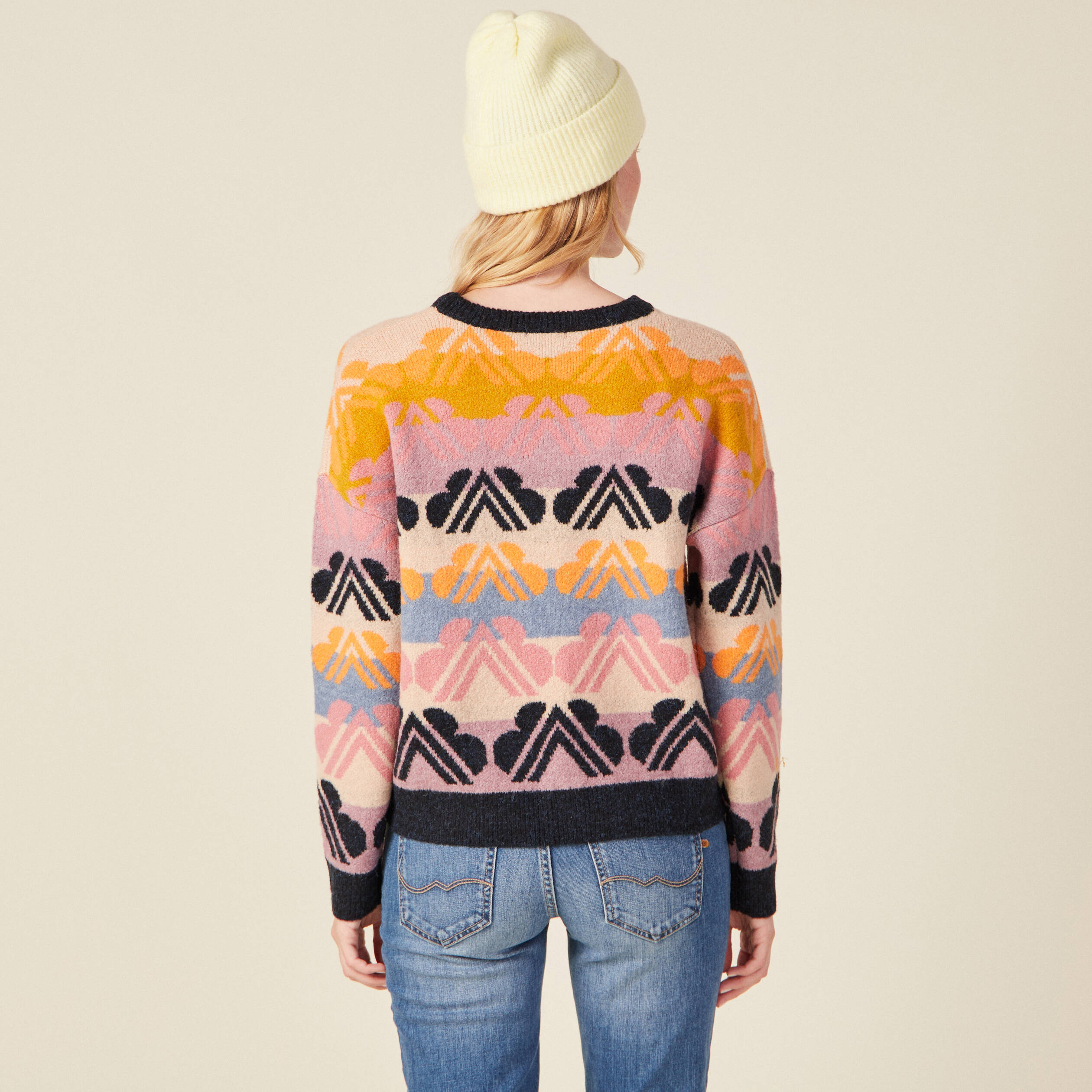 Pull manches longues mauve femme