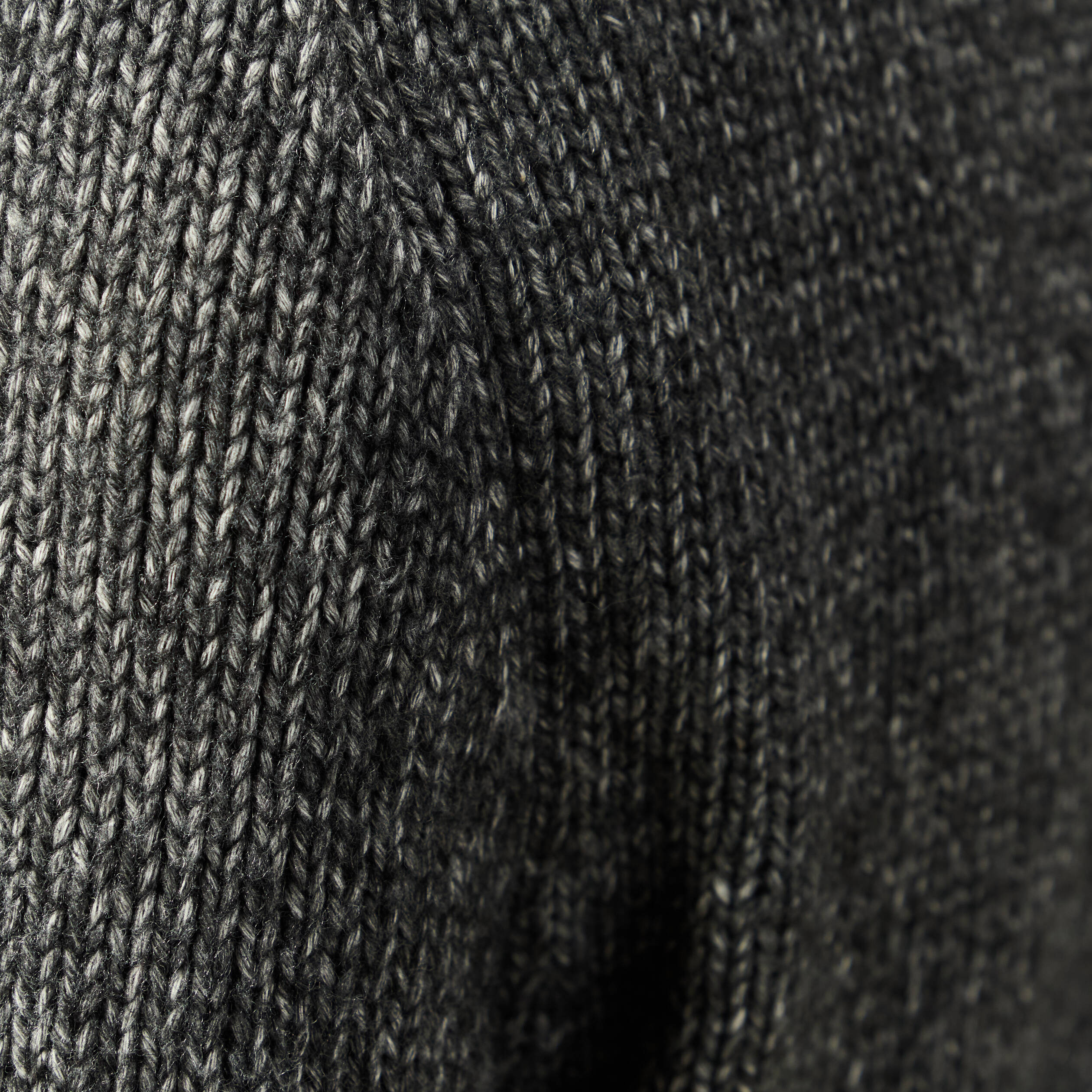 Pull manches longues col rond noir homme