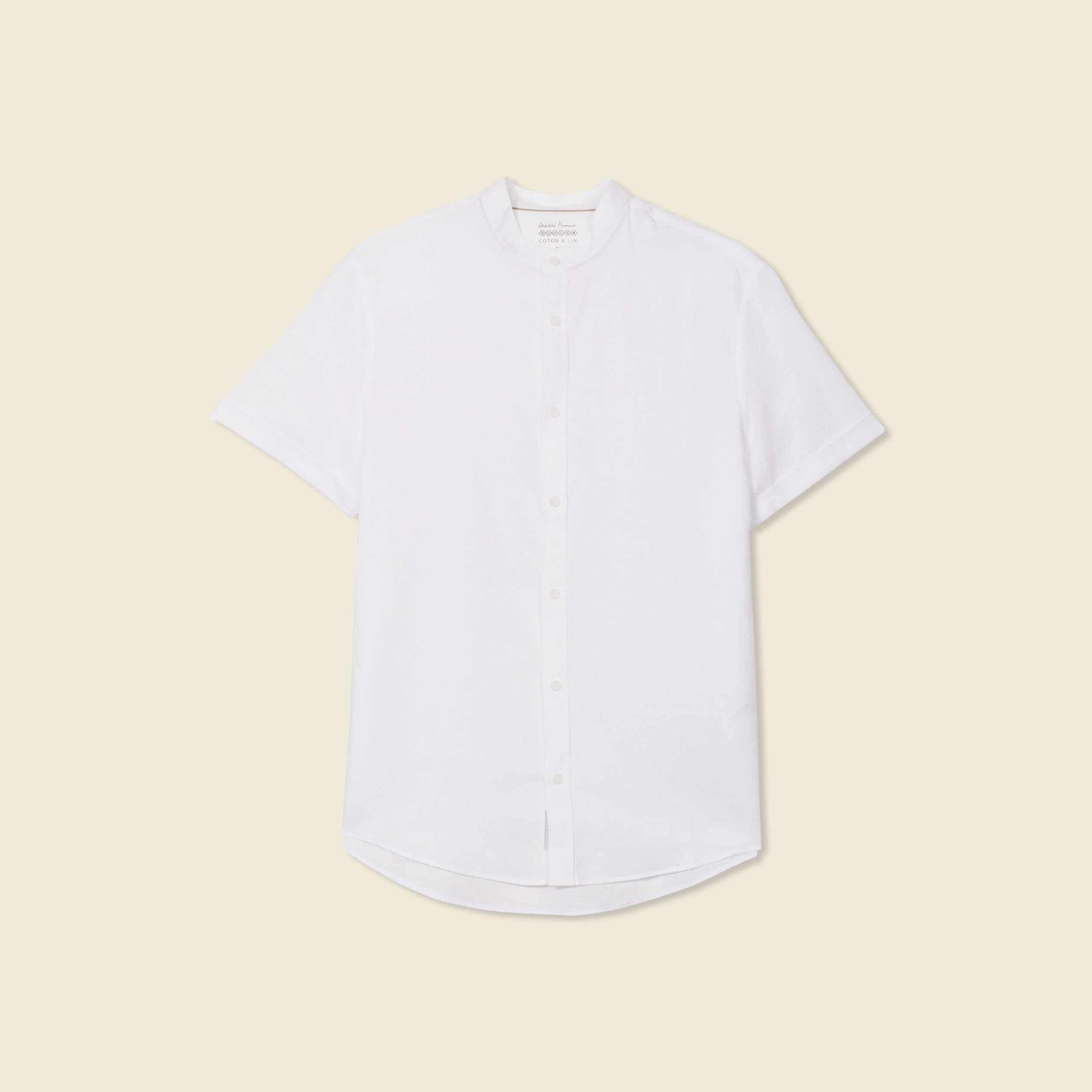 Chemise manches courtes blanc homme