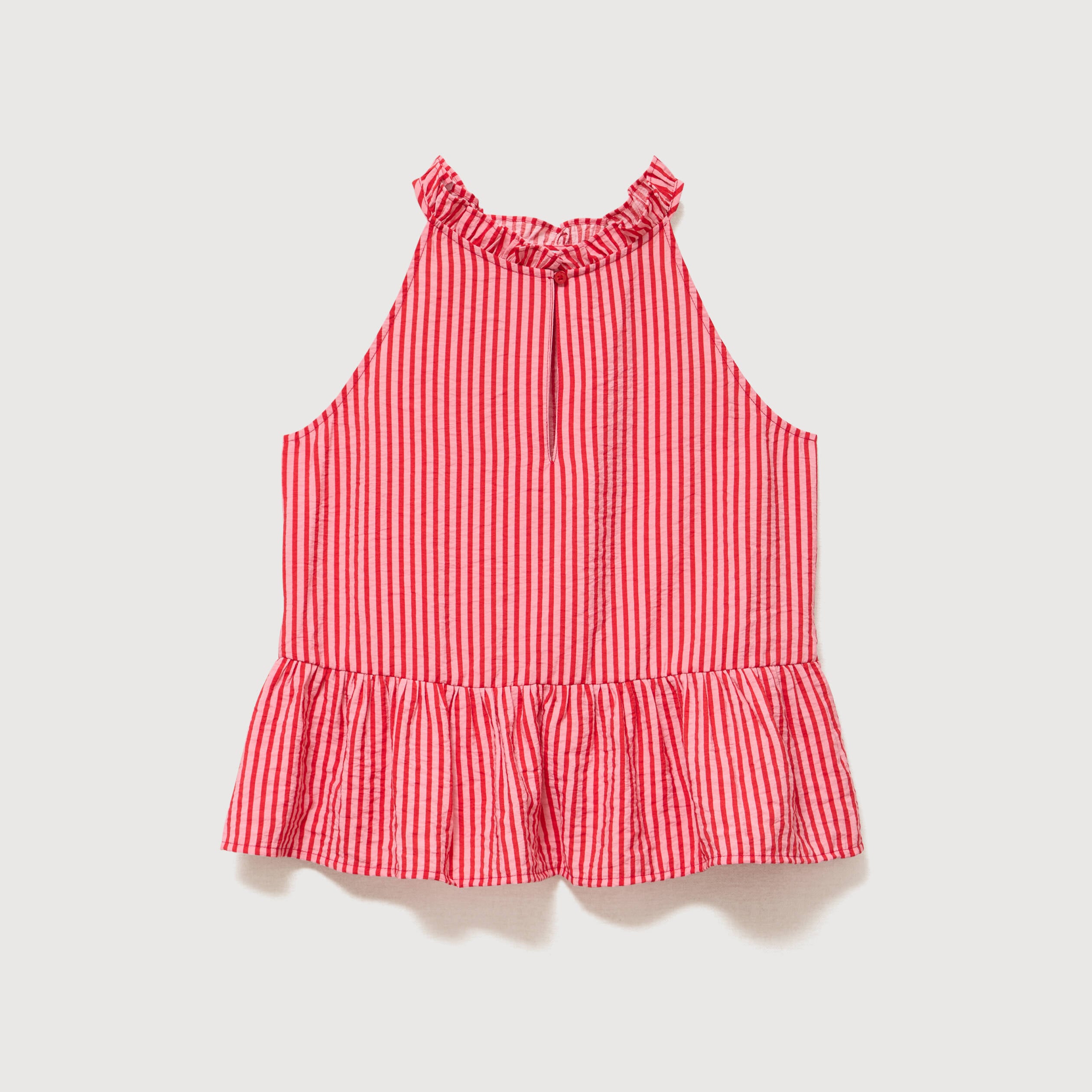 Top droit sans manches rouge femme