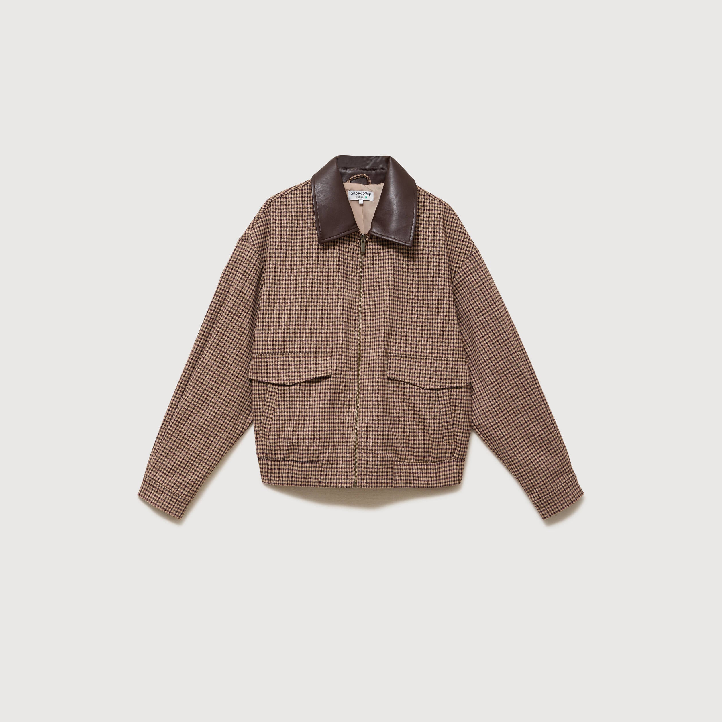 Blouson oversize manches longues doubl&eacute; ficelle femme