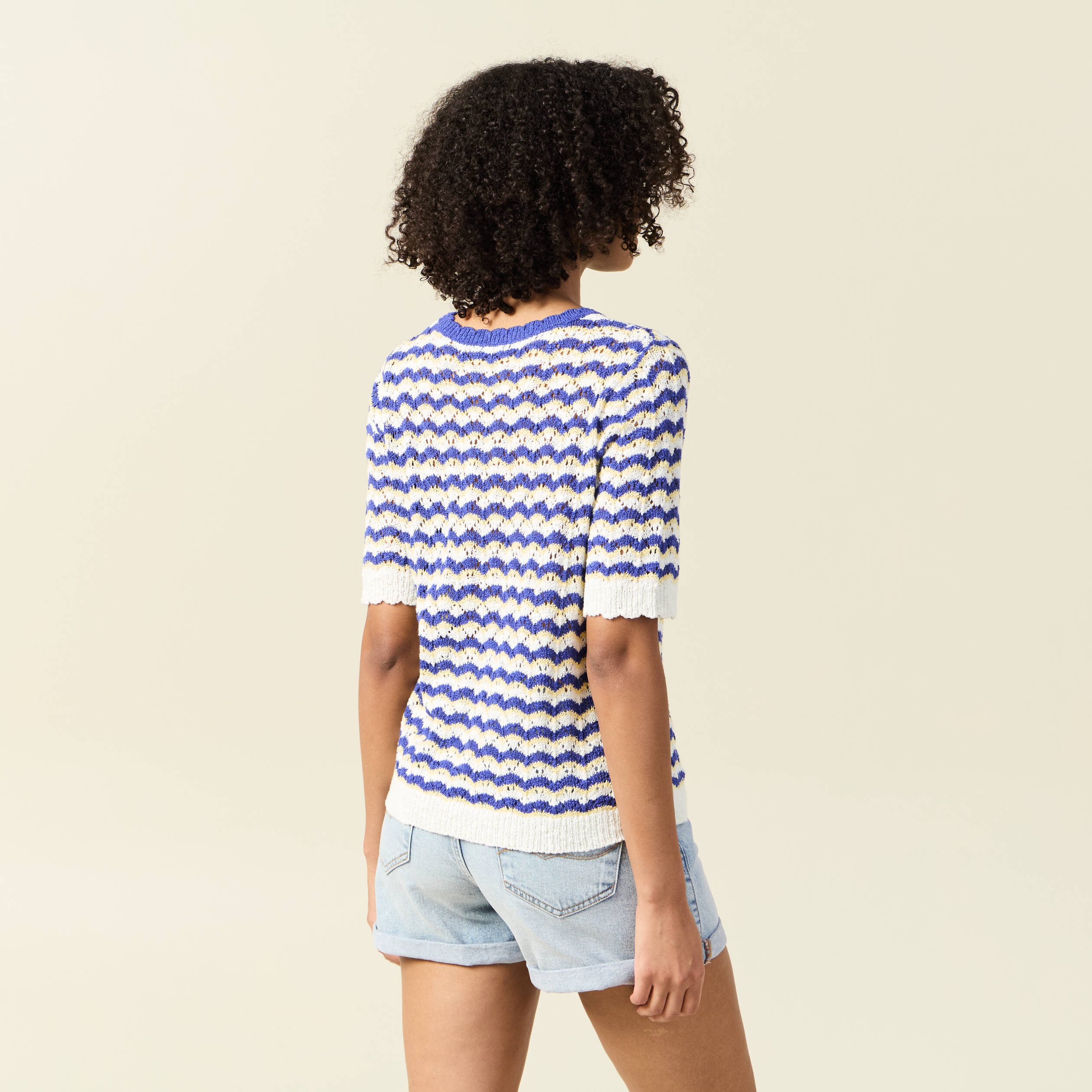 pull manches courtes bleu electrique femme Pull manches courtes bleu electrique femme